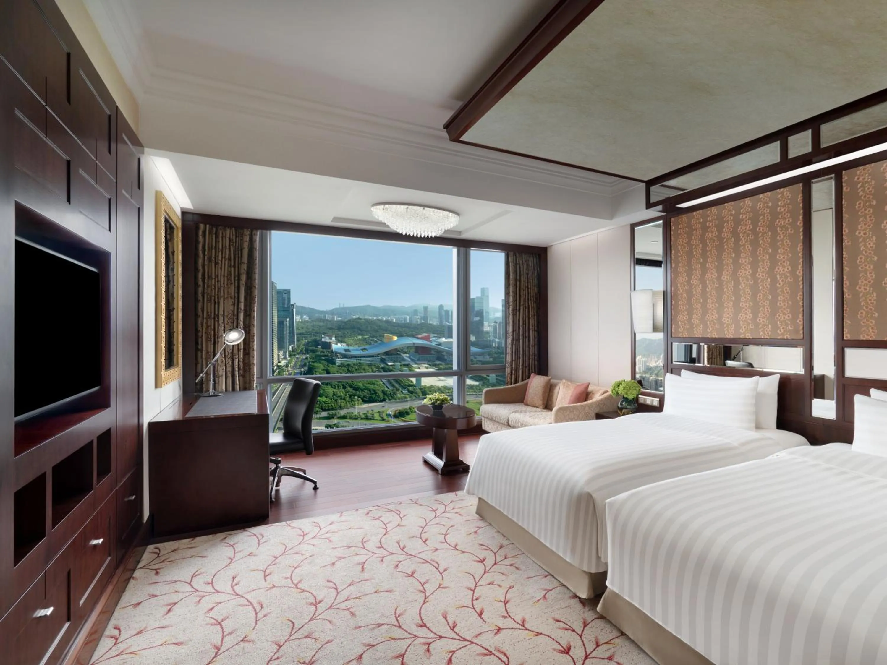 Bedroom, Bed in Futian Shangri-La, Shenzhen