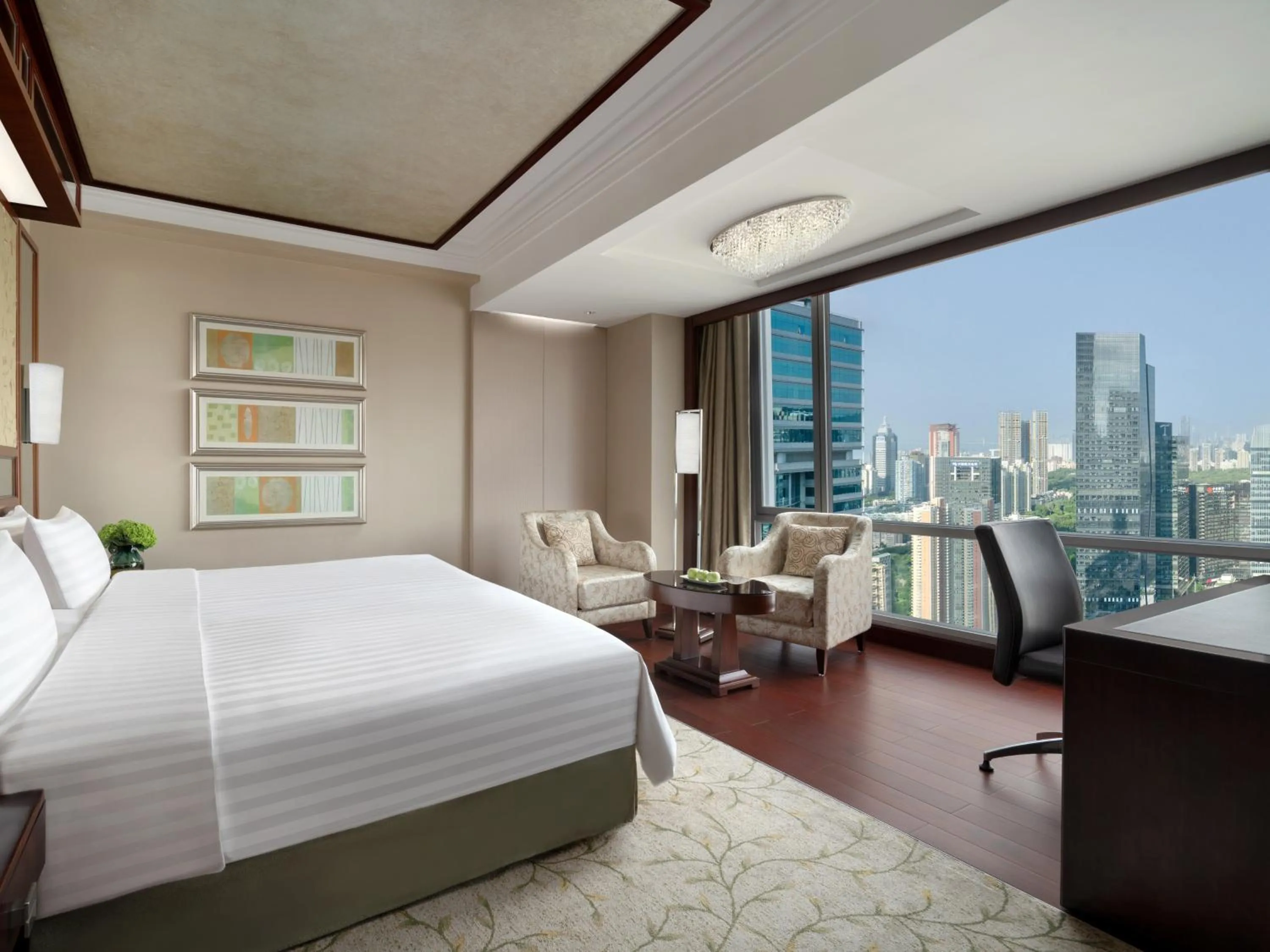 Bedroom, Bed in Futian Shangri-La, Shenzhen