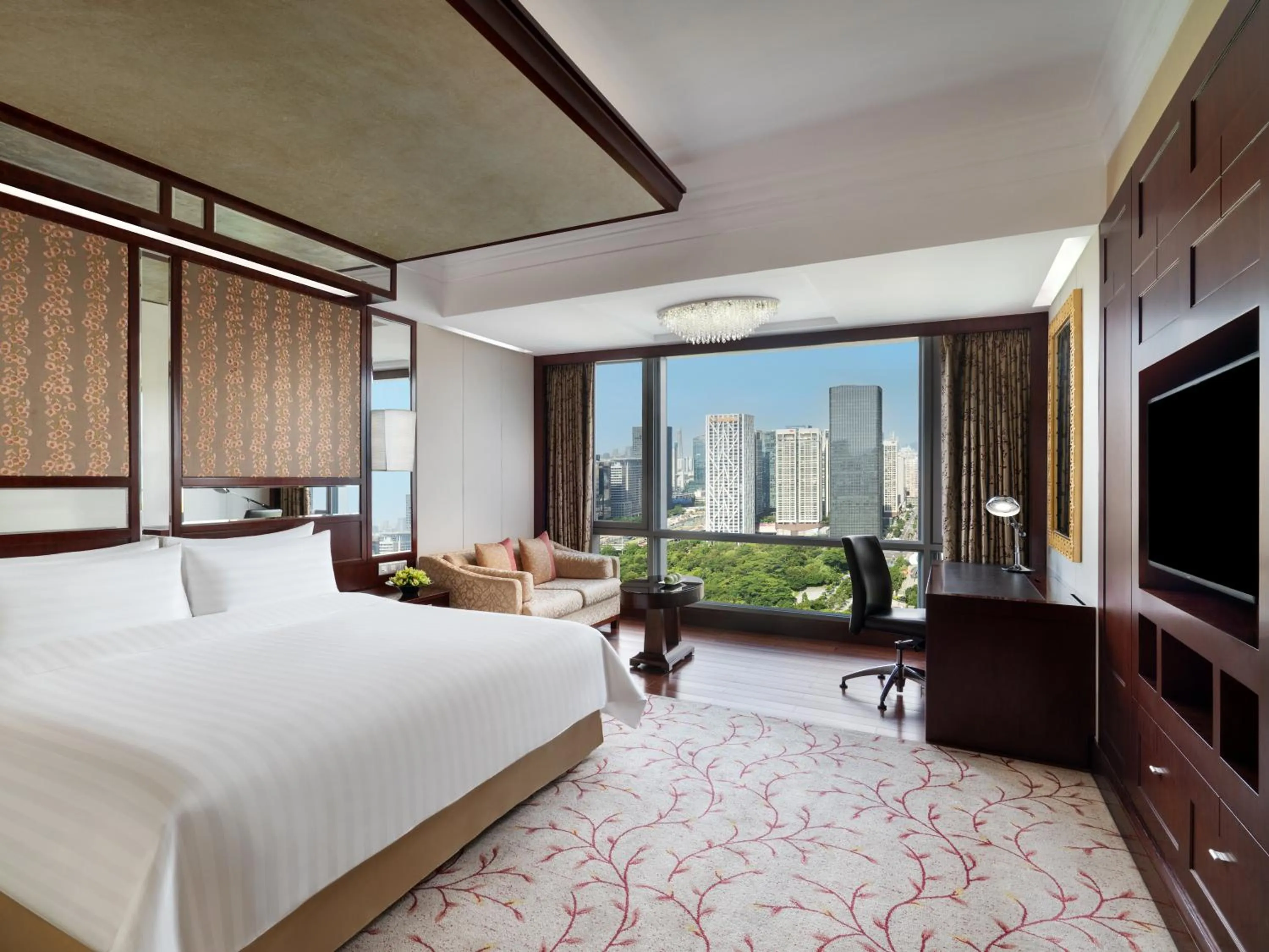 Bedroom, Bed in Futian Shangri-La, Shenzhen