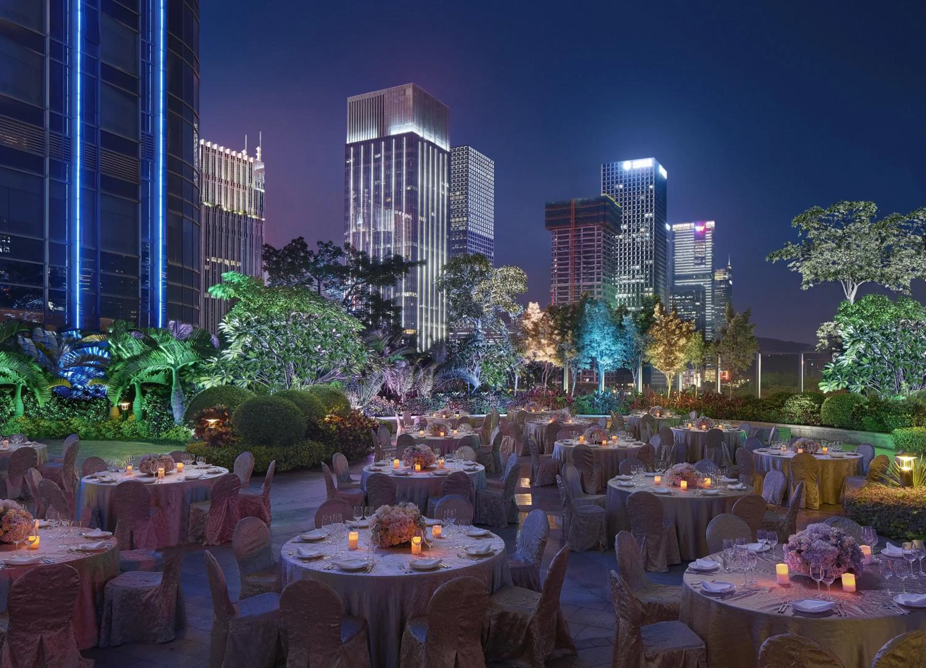 Garden view in Futian Shangri-La, Shenzhen