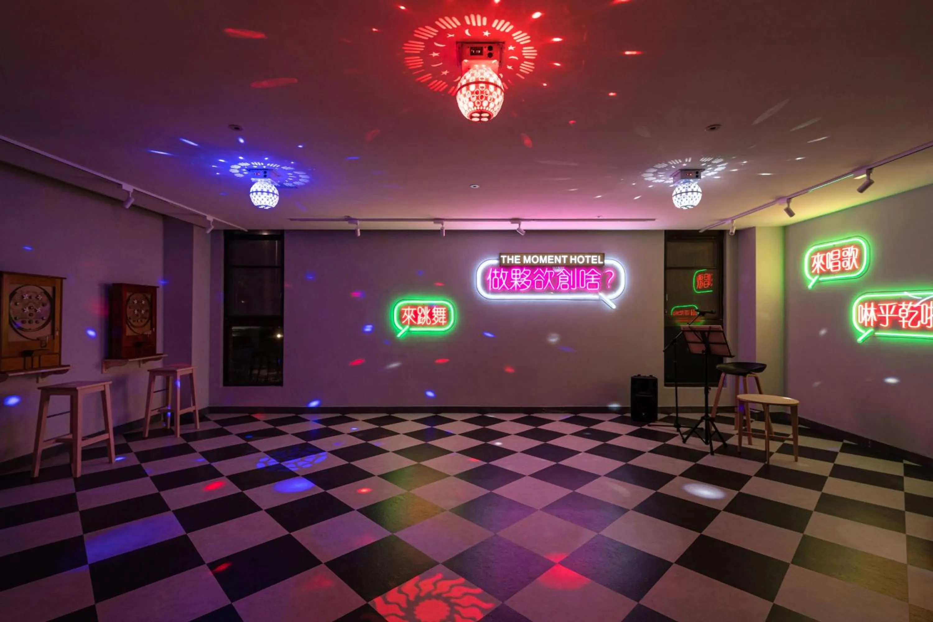 Seating area in The Moment Hotel Yilan by Lakeshore