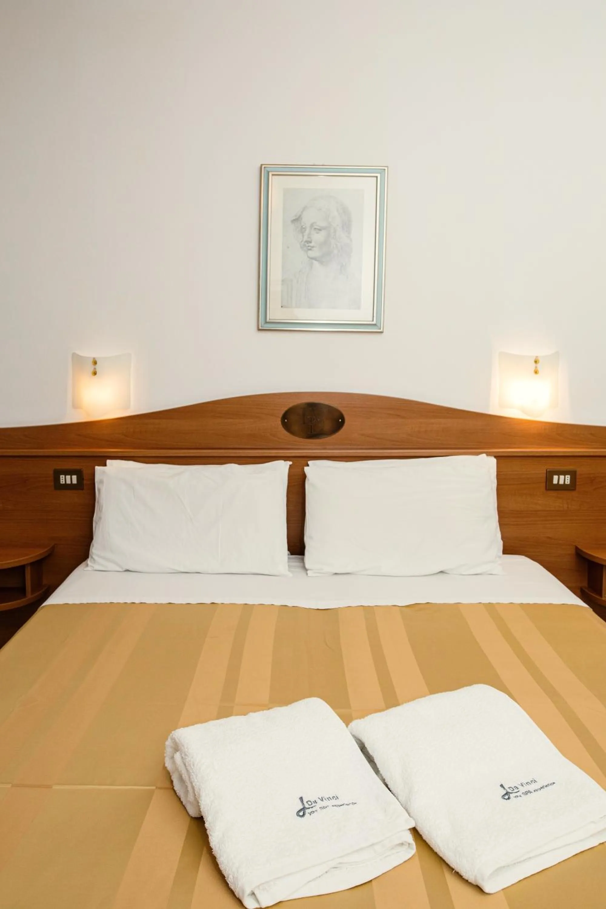 Bed in Hotel Leonardo Da Vinci Wellness SPA