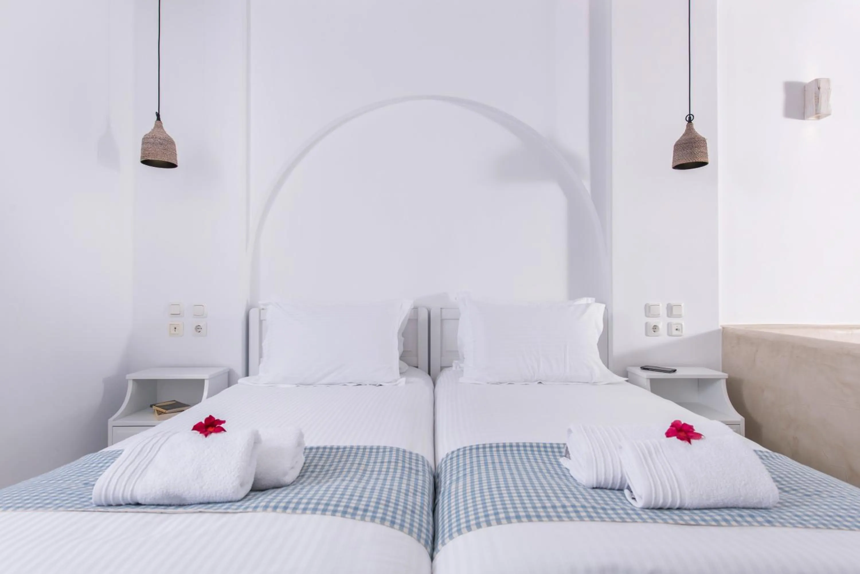 Bedroom, Bed in Cycladic Islands Hotel & Spa