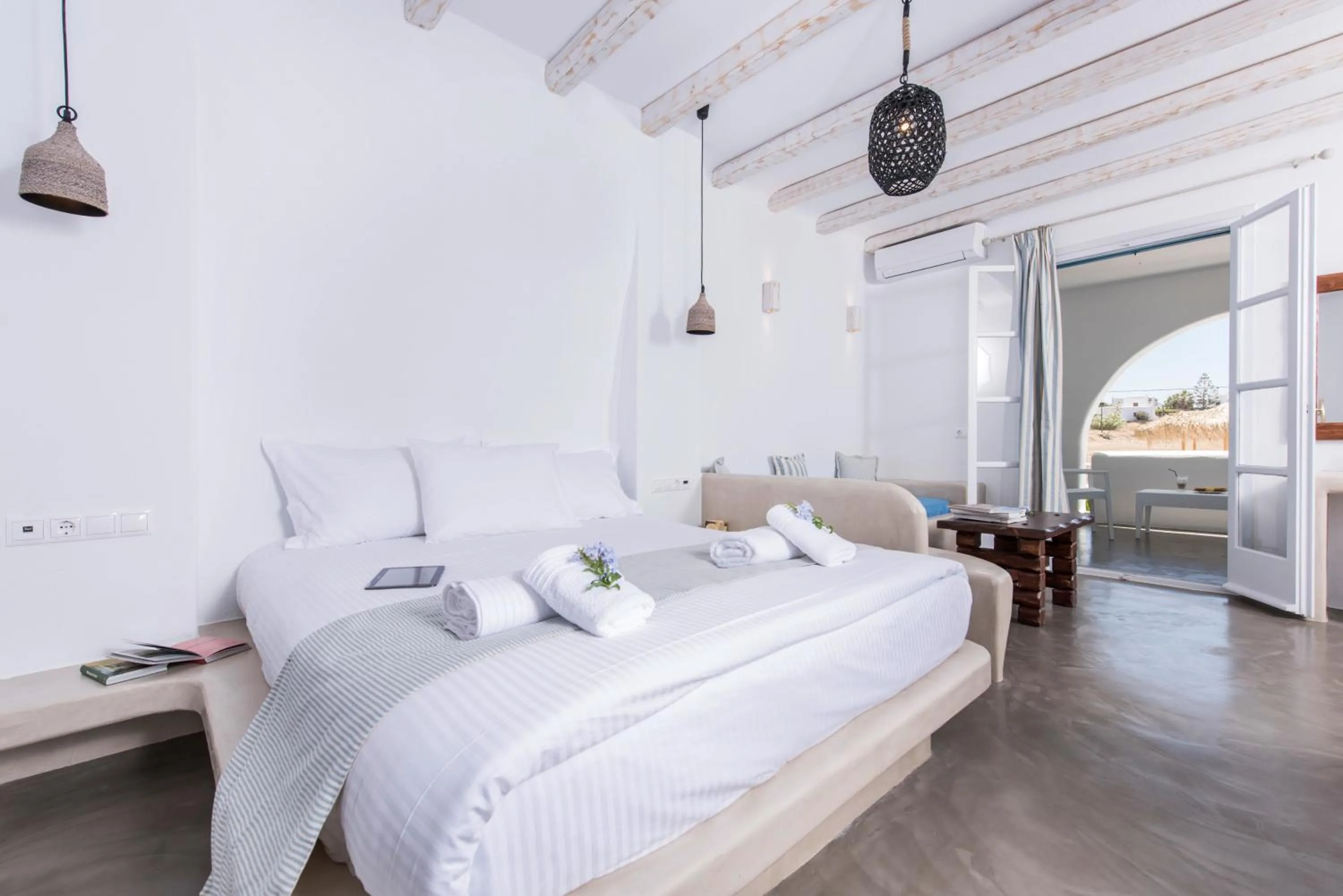 Photo of the whole room, Bed in Cycladic Islands Hotel & Spa