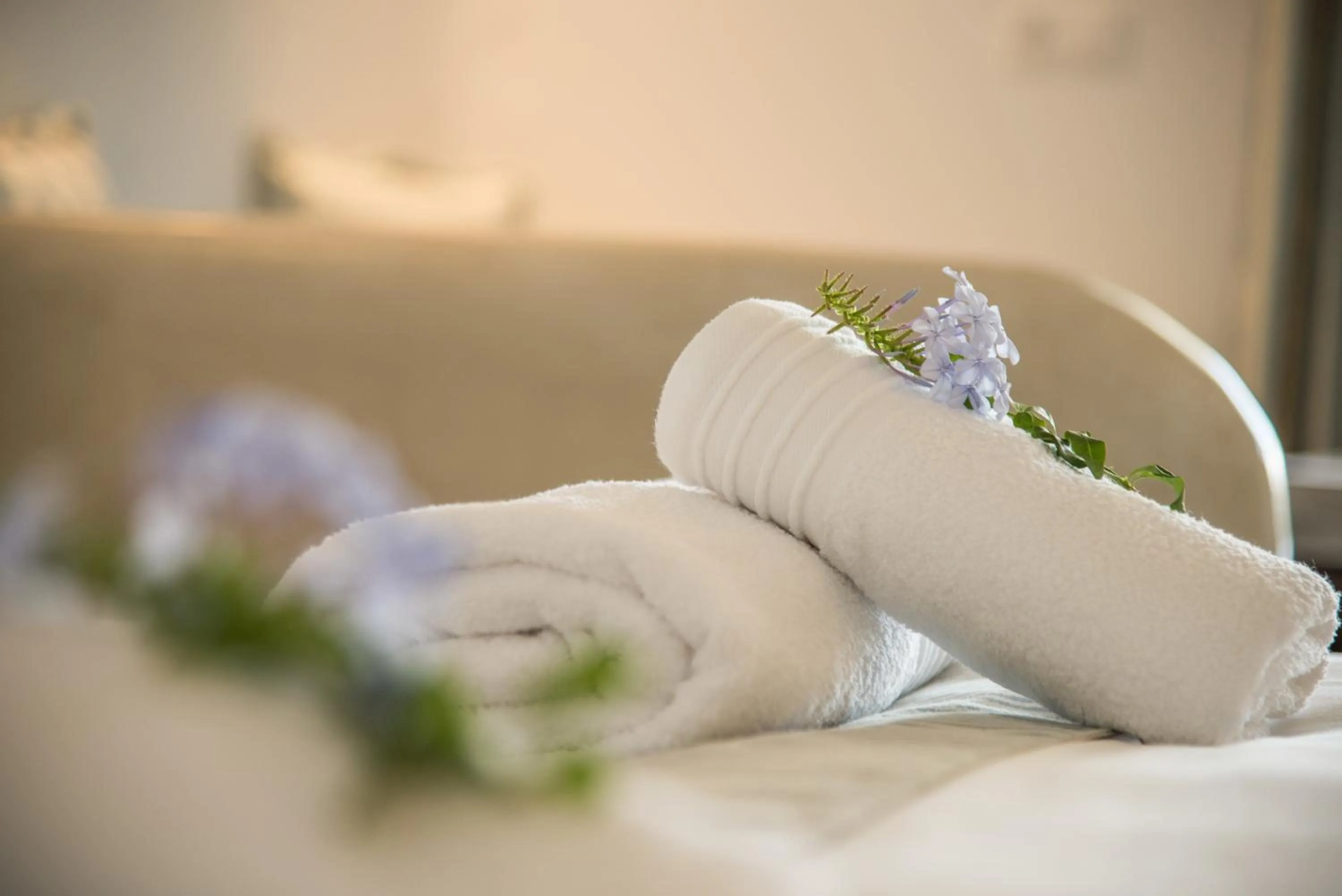 Decorative detail, Bed in Cycladic Islands Hotel & Spa