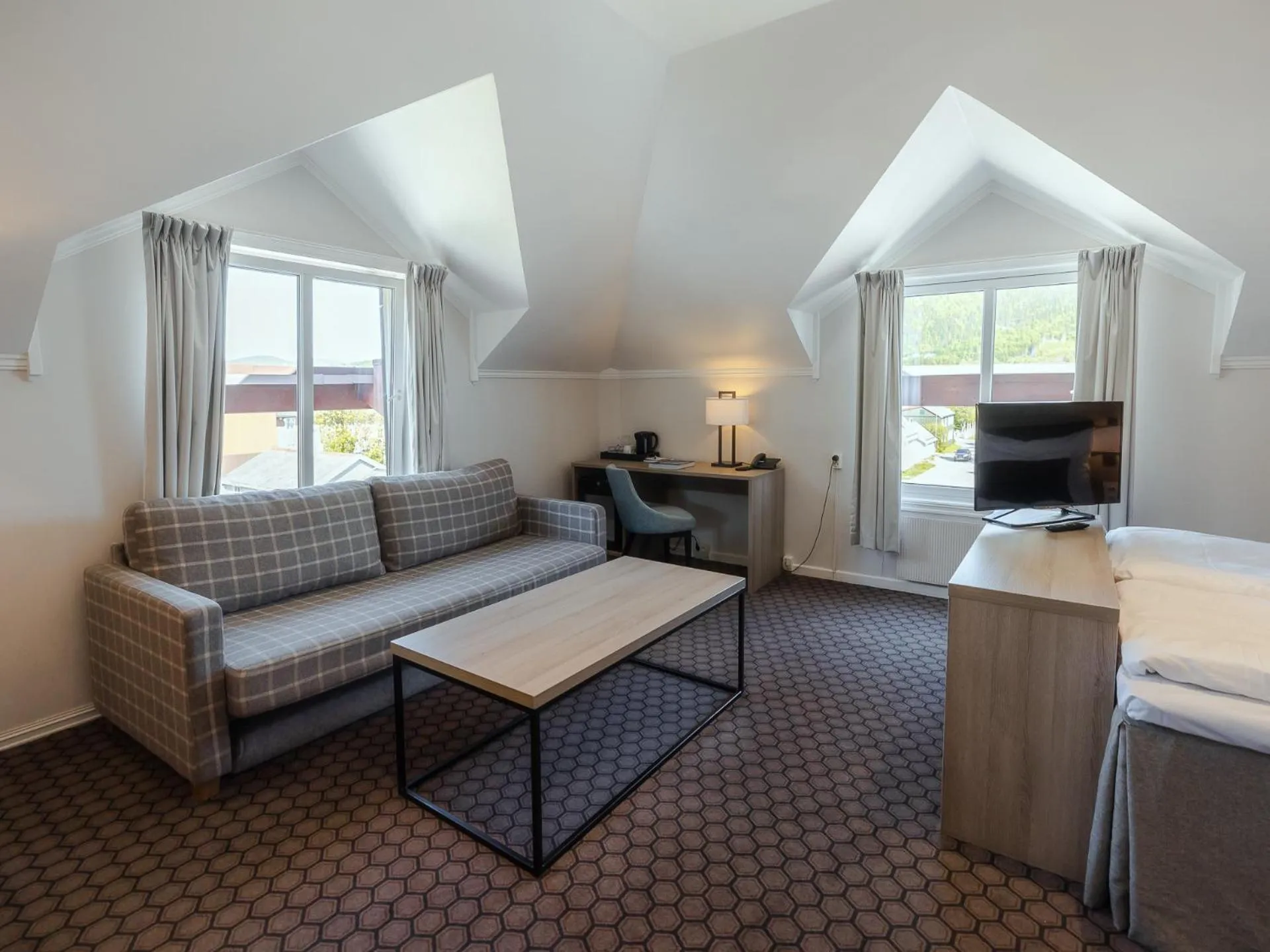 Seating area in Fru Haugans Hotel