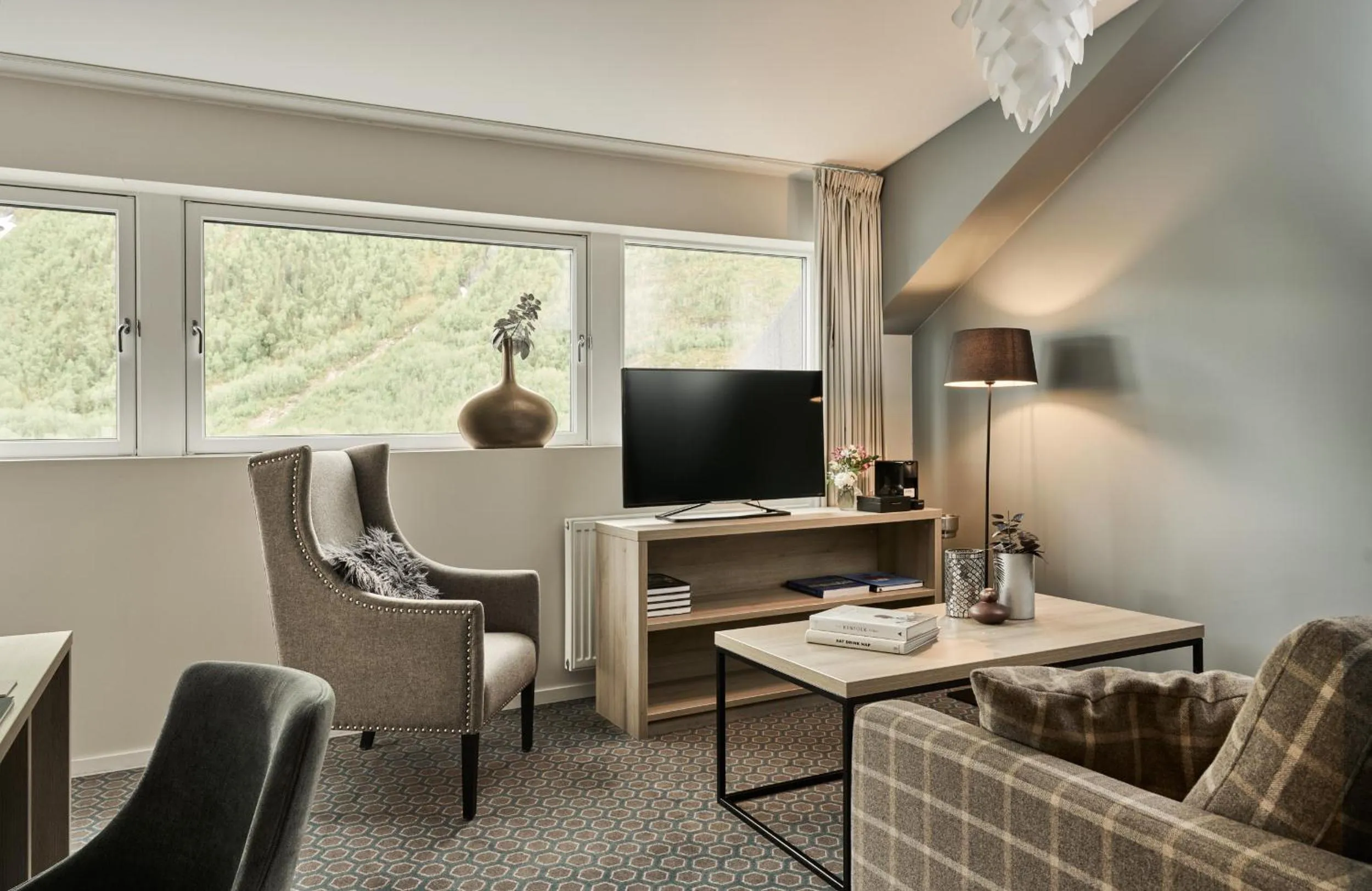 Living room in Fru Haugans Hotel