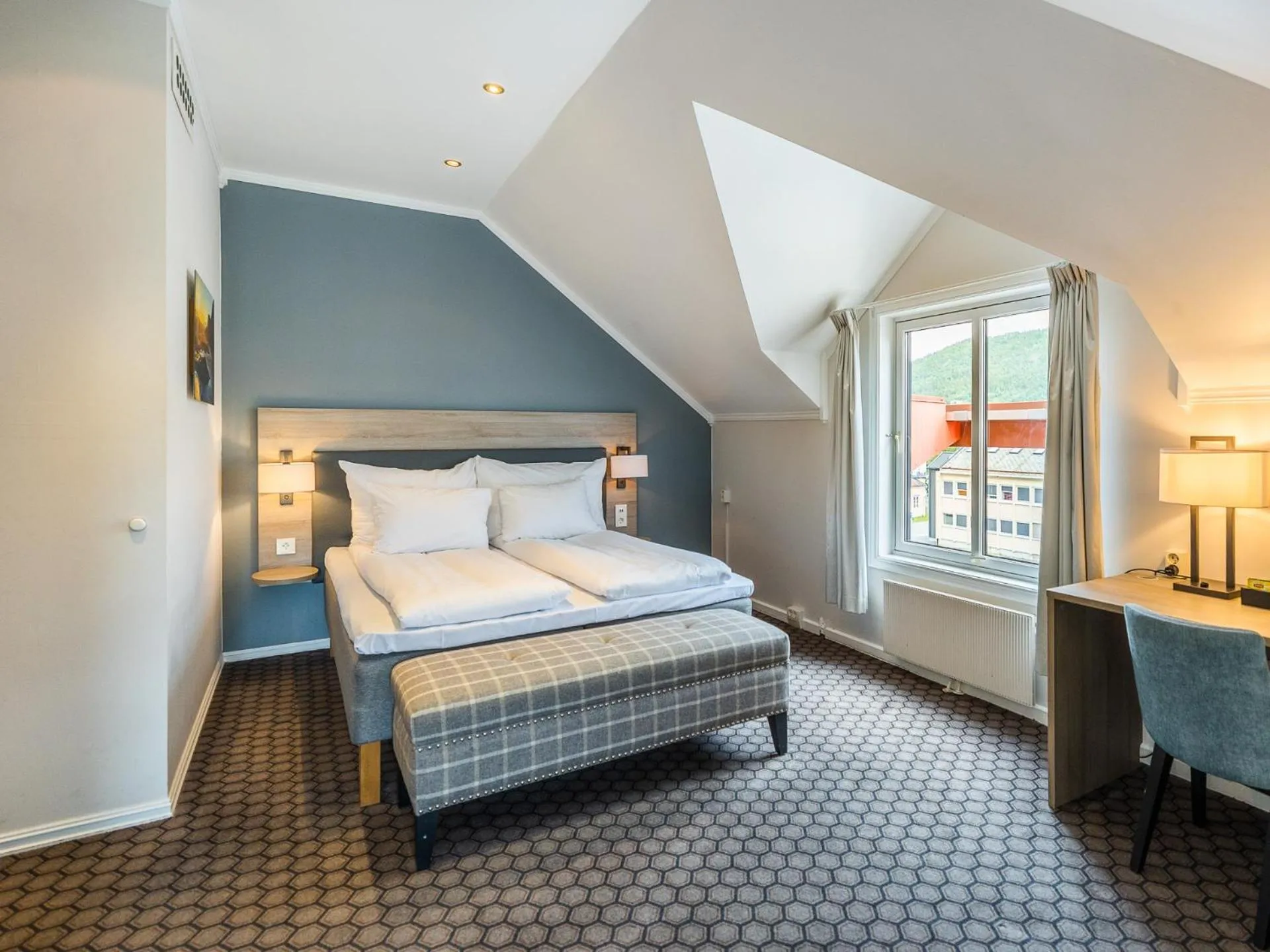 Bed in Fru Haugans Hotel