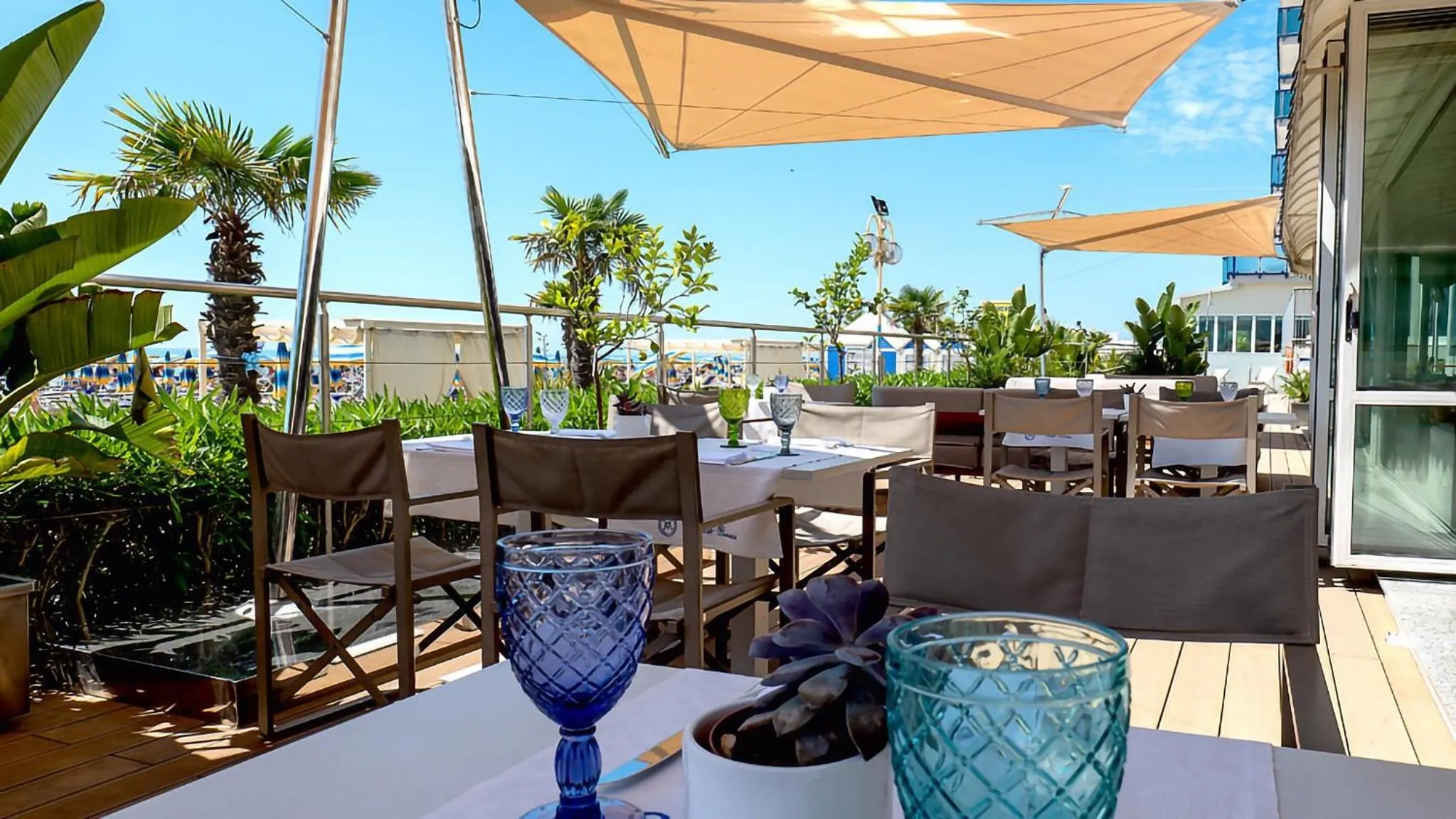 Patio in Hotels Vidi Miramare & Delfino