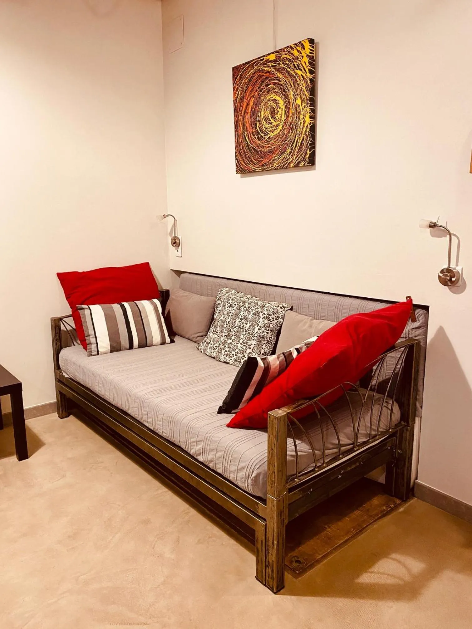 Living room, Bed in L'atelier B&B