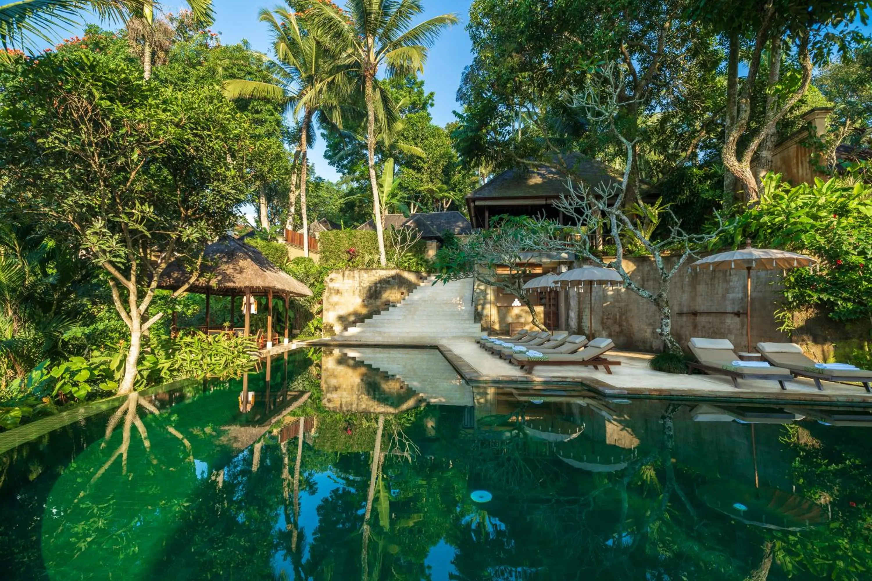 Pool view in Komaneka at Tanggayuda Ubud