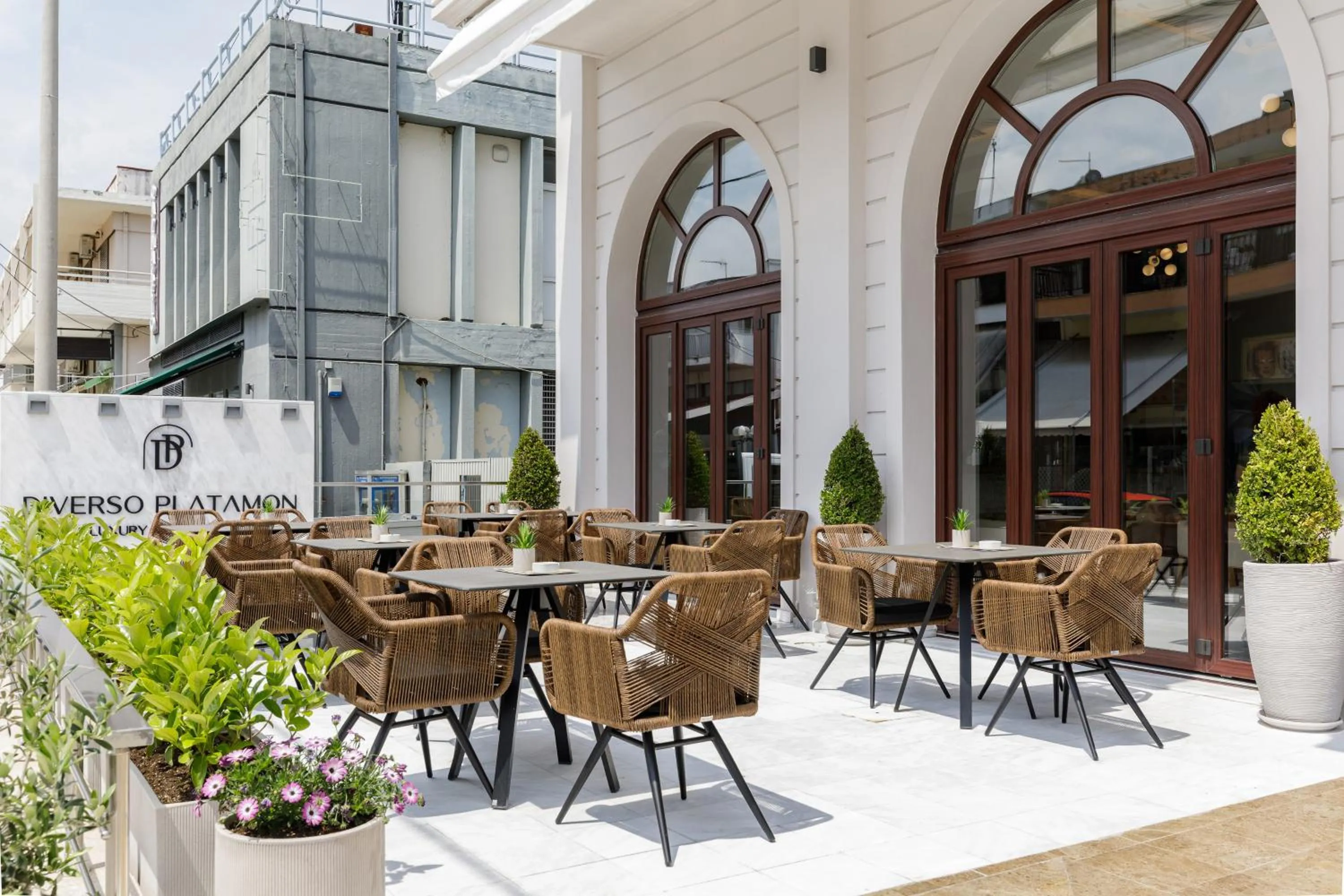 Balcony/Terrace in Diverso Platamon, Luxury Hotel & Suites