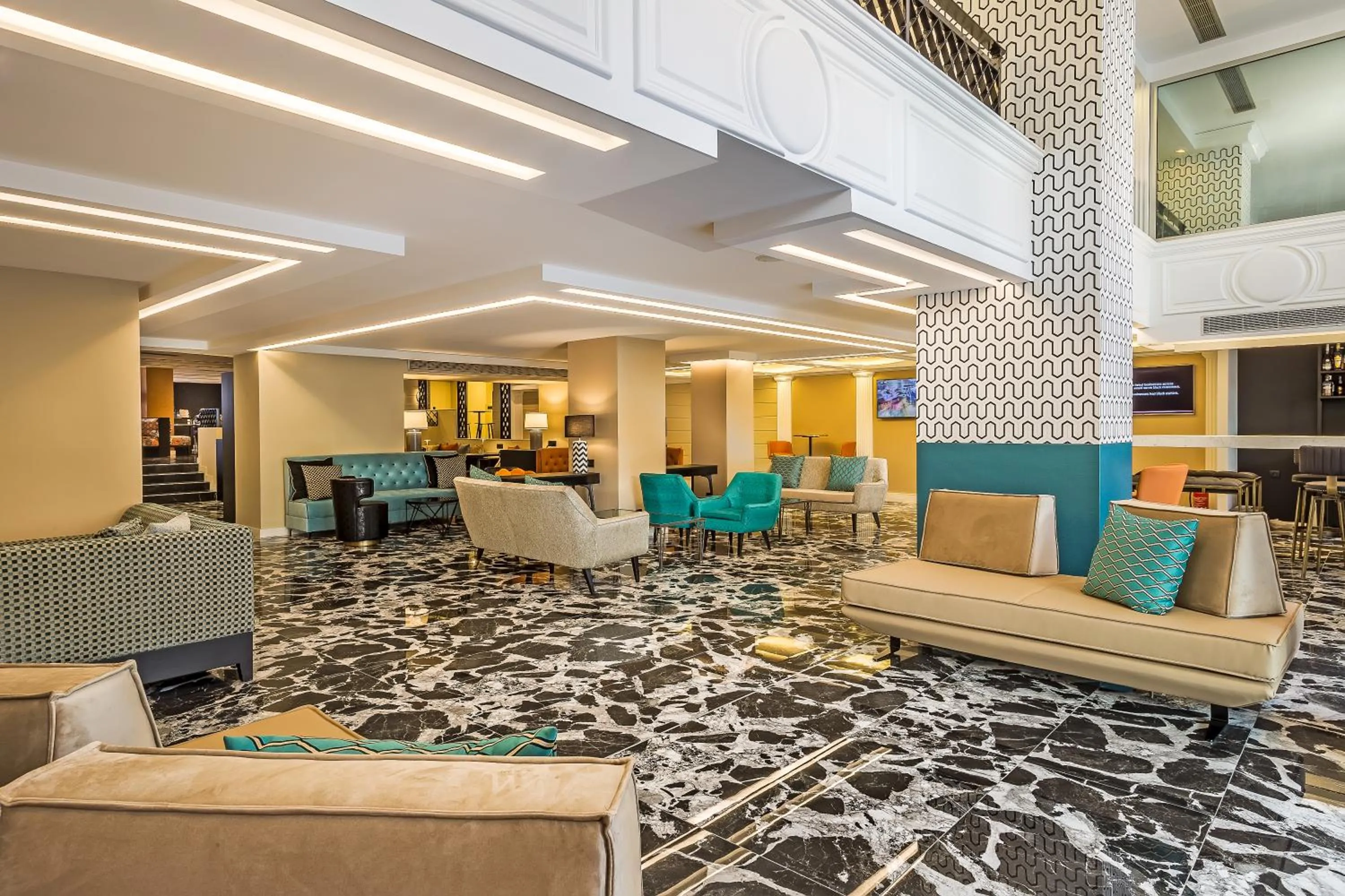 Lobby or reception in Airotel Stratos Vassilikos Hotel