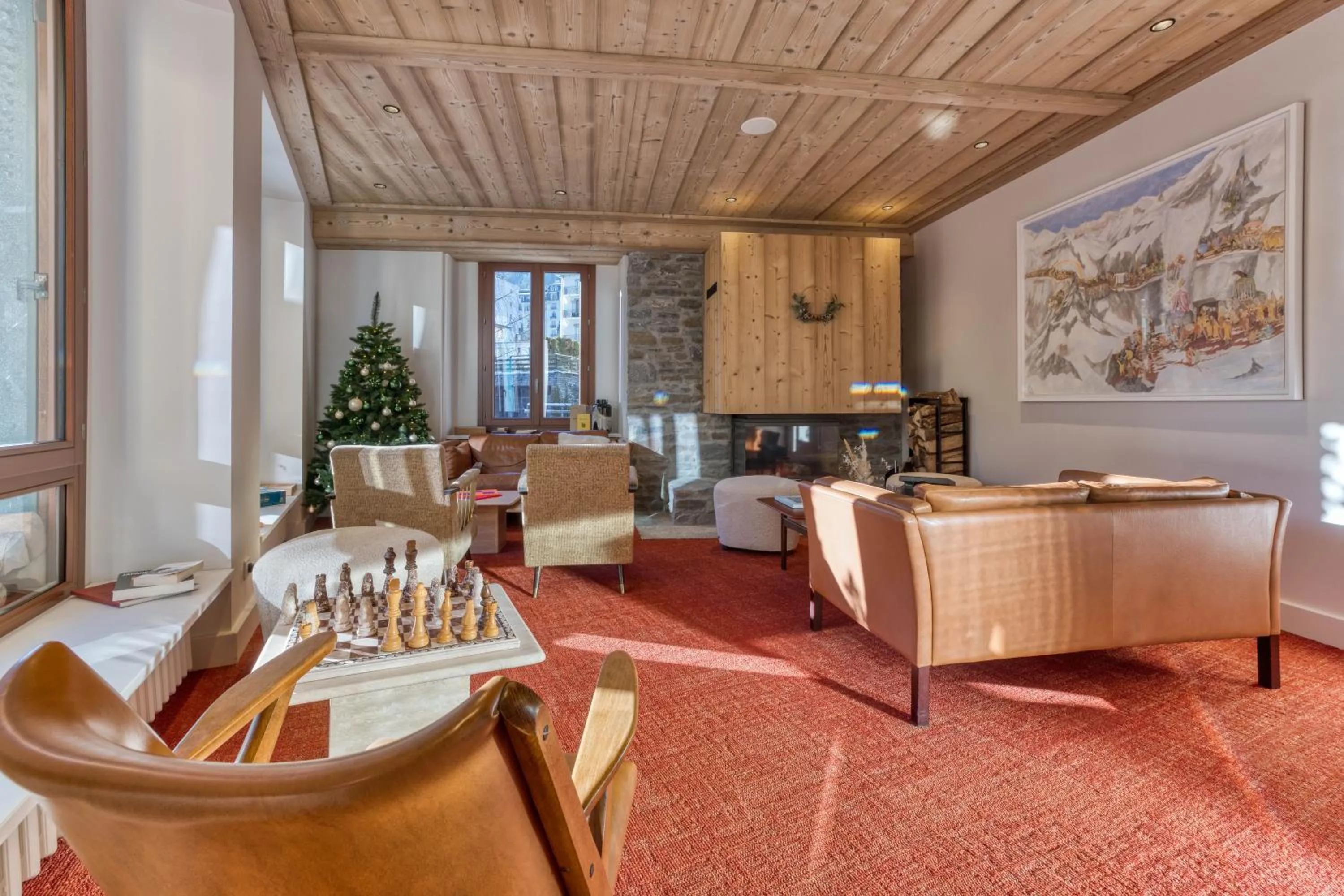 Lounge or bar in Les Gourmets - Chalet Hotel