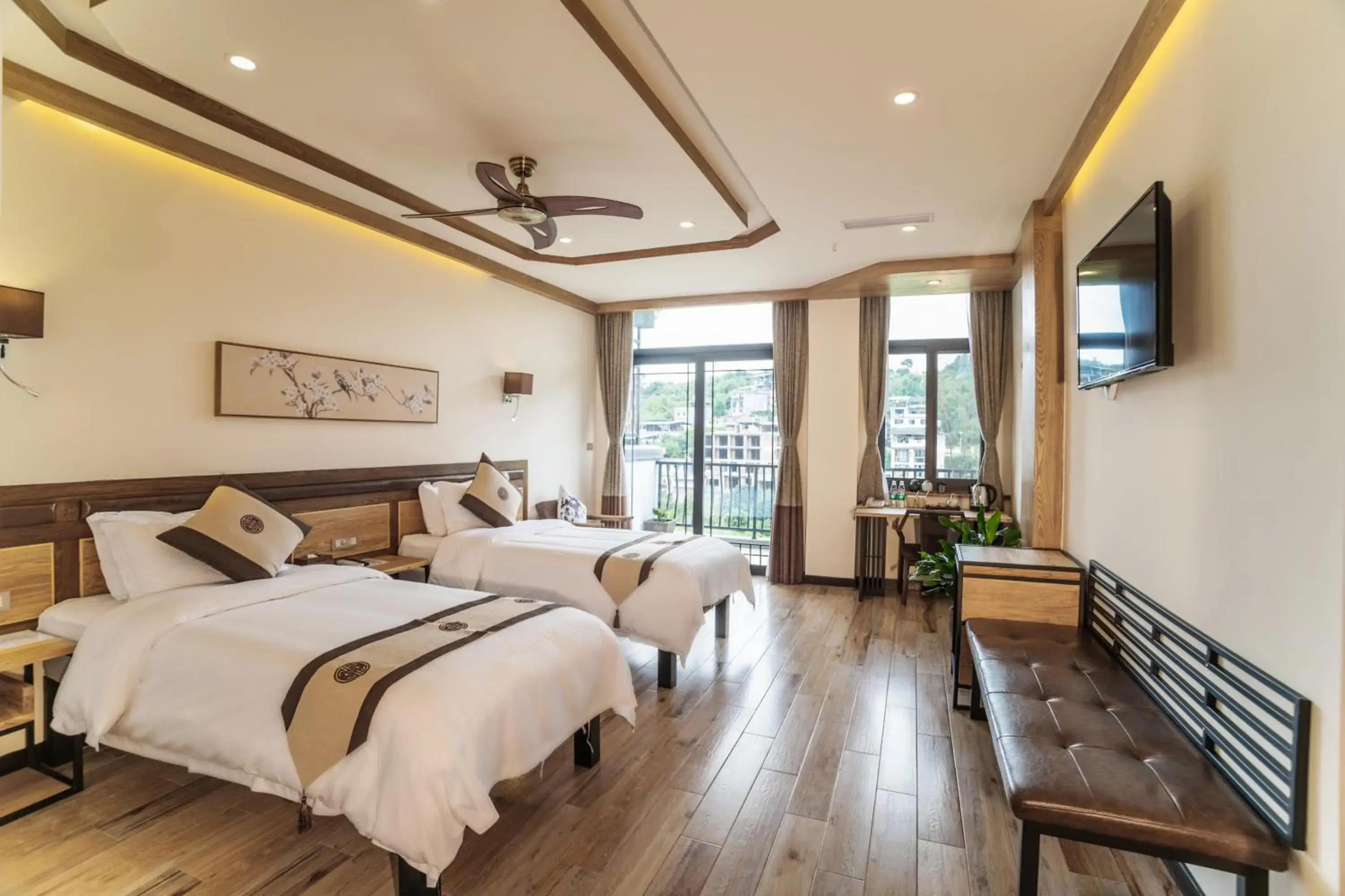 Standard Twin Room in The Bamboo Leaf Yangshuo Standard Twin Room in The Bamboo Leaf Yangshuo