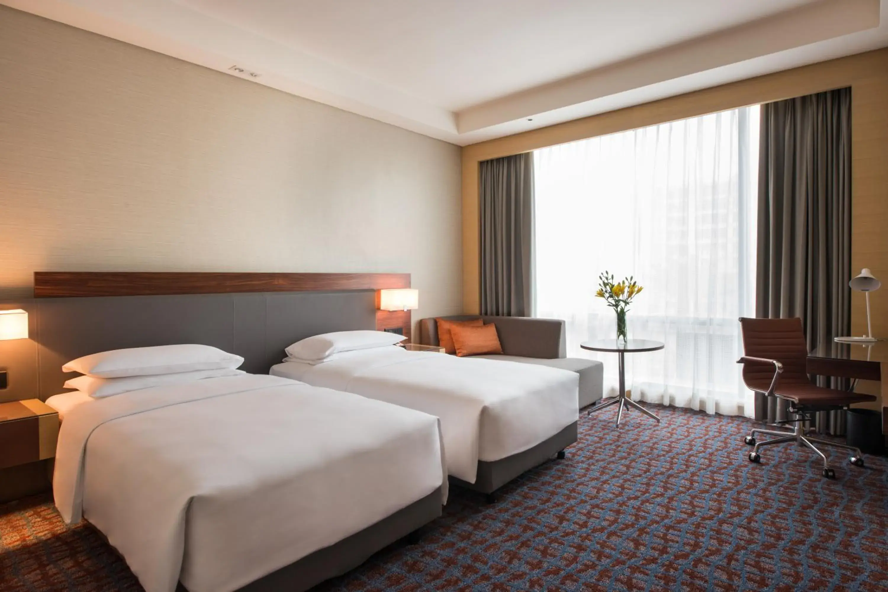 Twin Room with Pool View 20% discount on spa, food and beverages - single occupancy in Hyatt Regency Lucknow Gomti Nagar Twin Room with Pool View 20% discount on spa, food and beverages - single occupancy in Hyatt Regency Lucknow Gomti Nagar