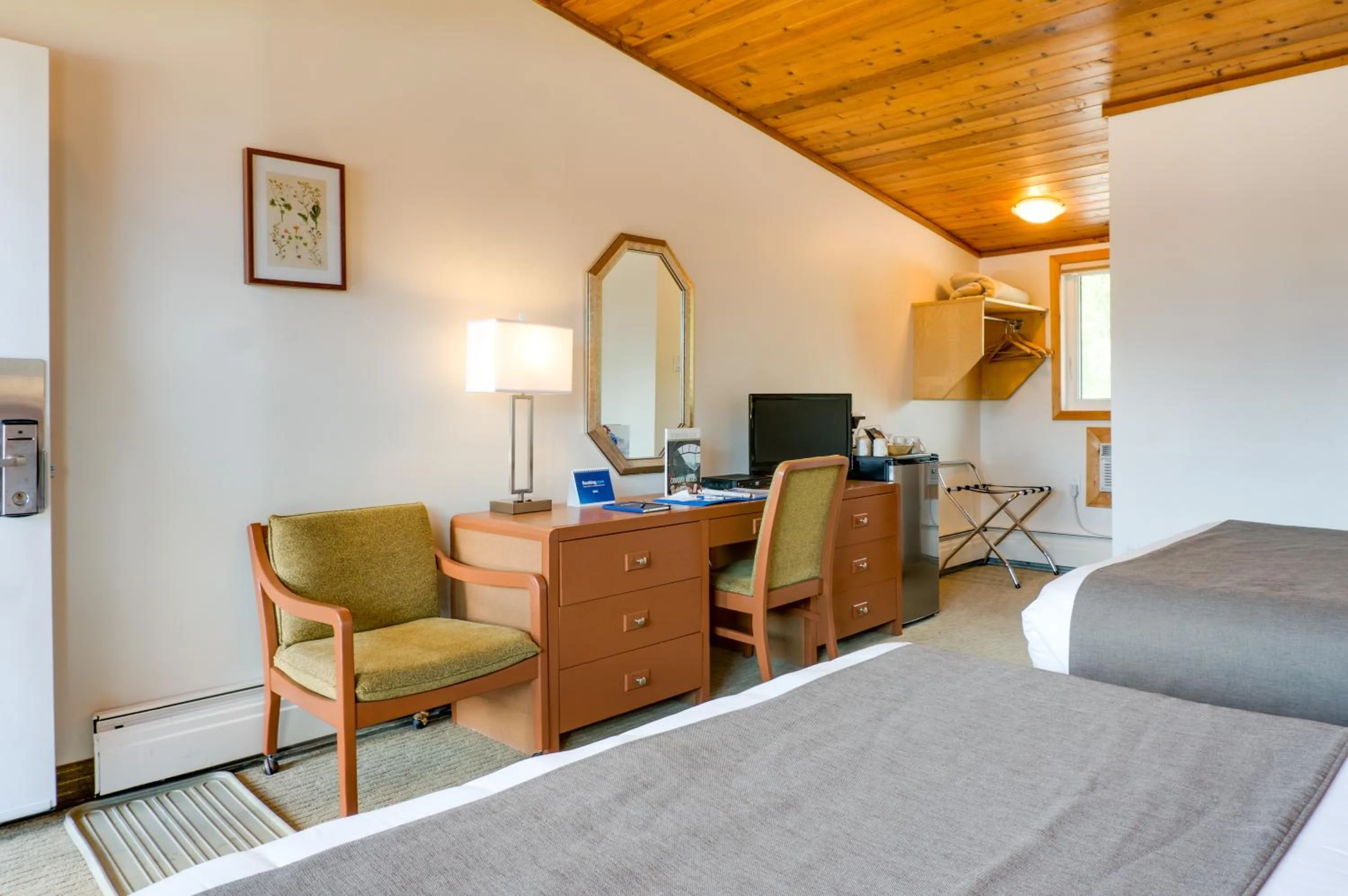 Bed in Rocky Mountain Ski Lodge