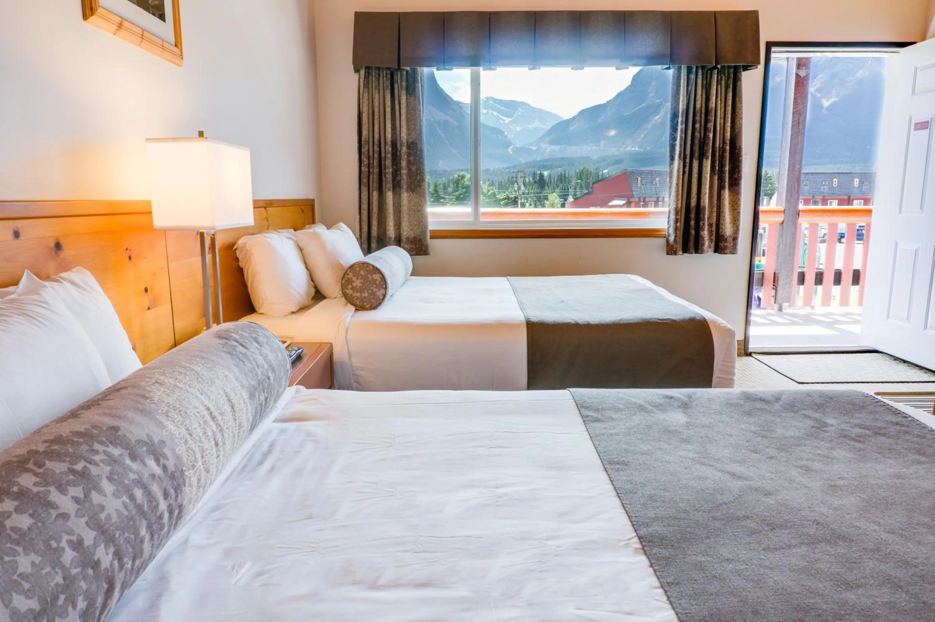 View (from property/room), Bed in Rocky Mountain Ski Lodge