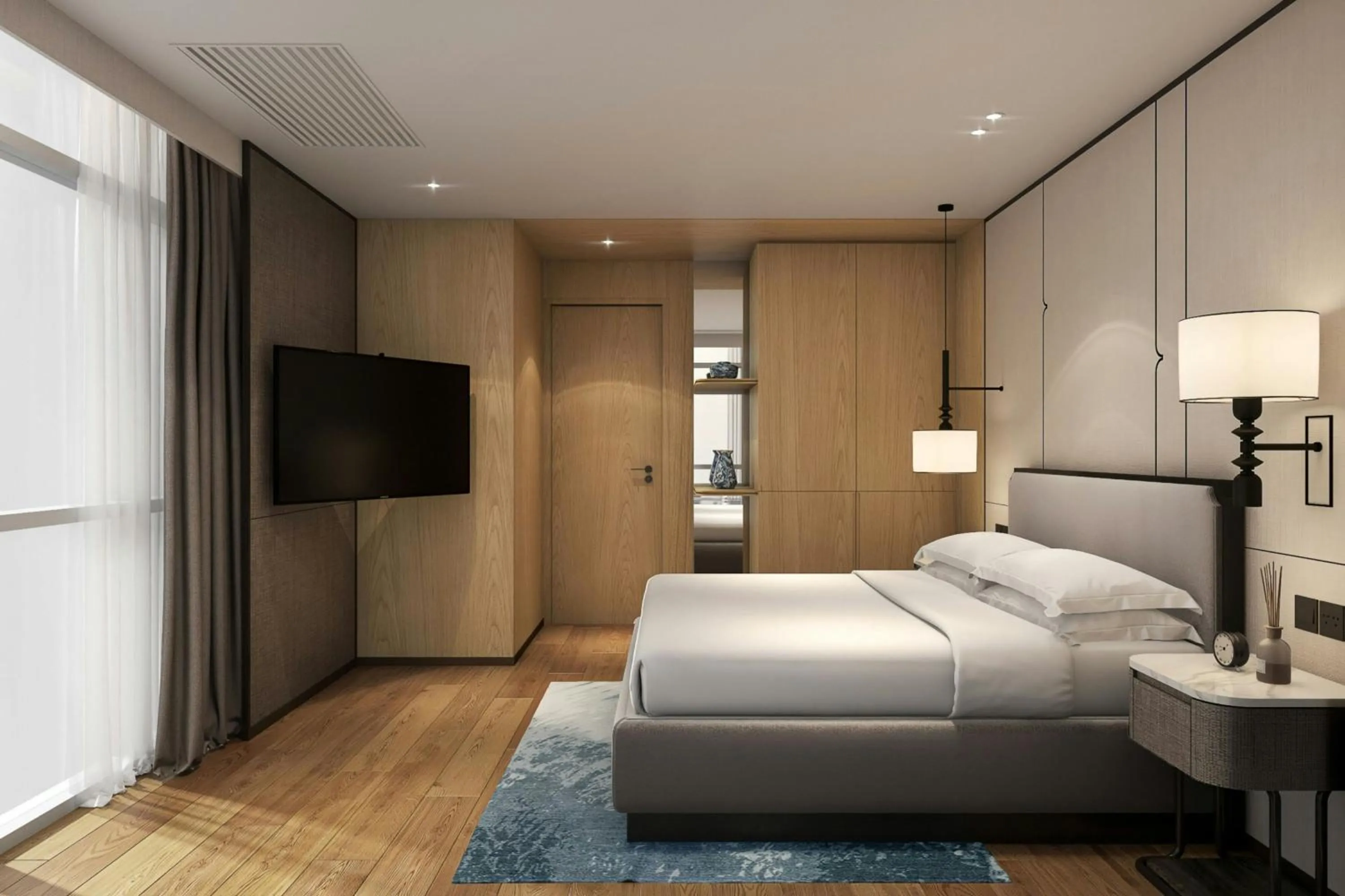 Bedroom, Bed in Sathorn Vista, Bangkok - Marriott Executive Apartments