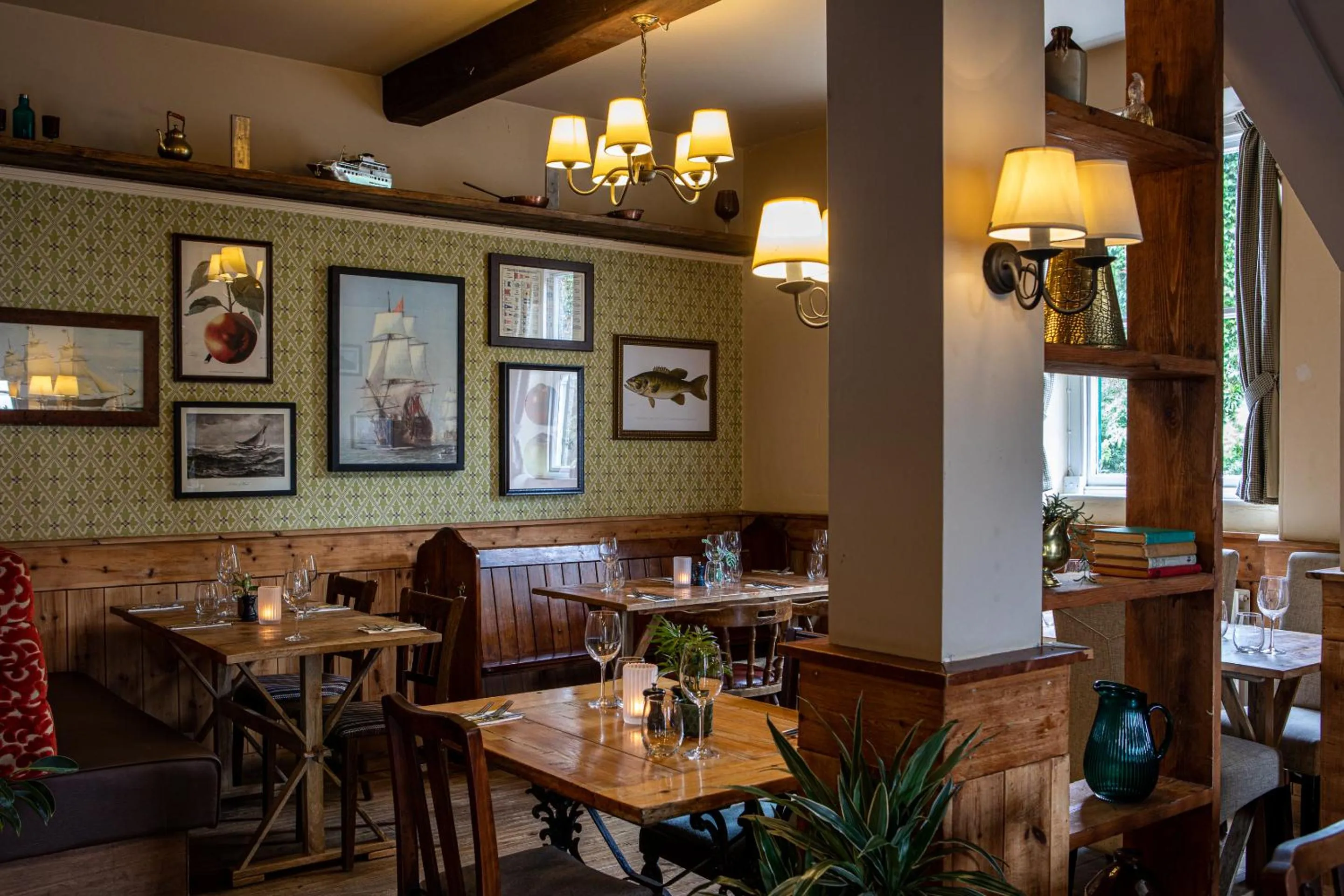 Dining area in The Three Tuns