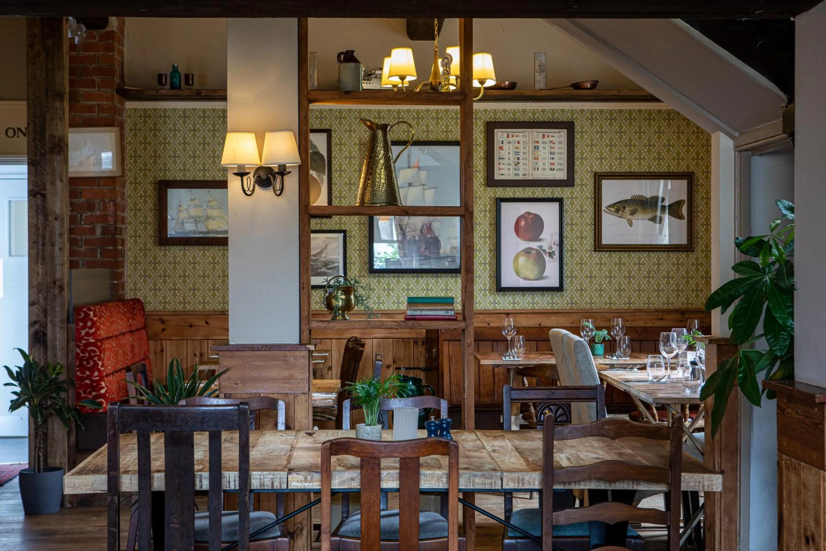 Dining area in The Three Tuns