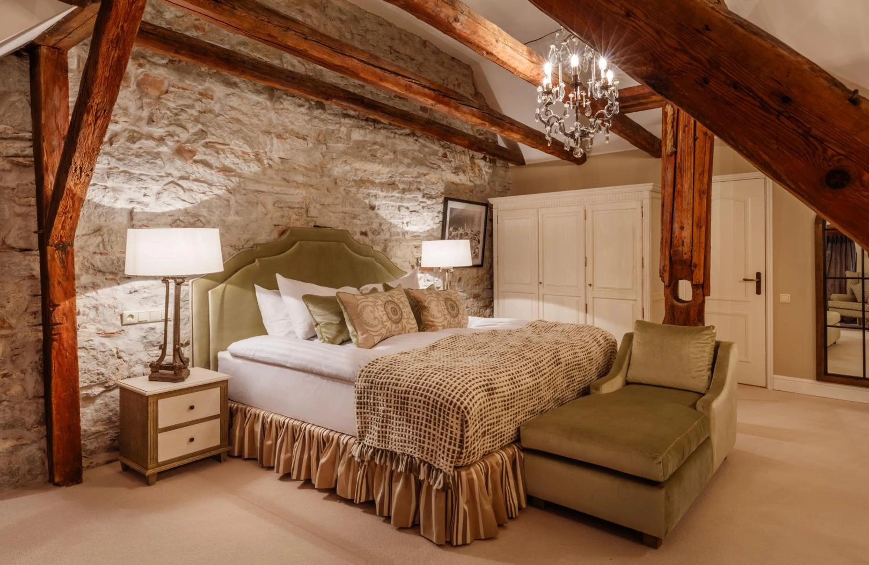 Photo of the whole room, Bed in Schlössle Hotel - Small Luxury Hotels of the World