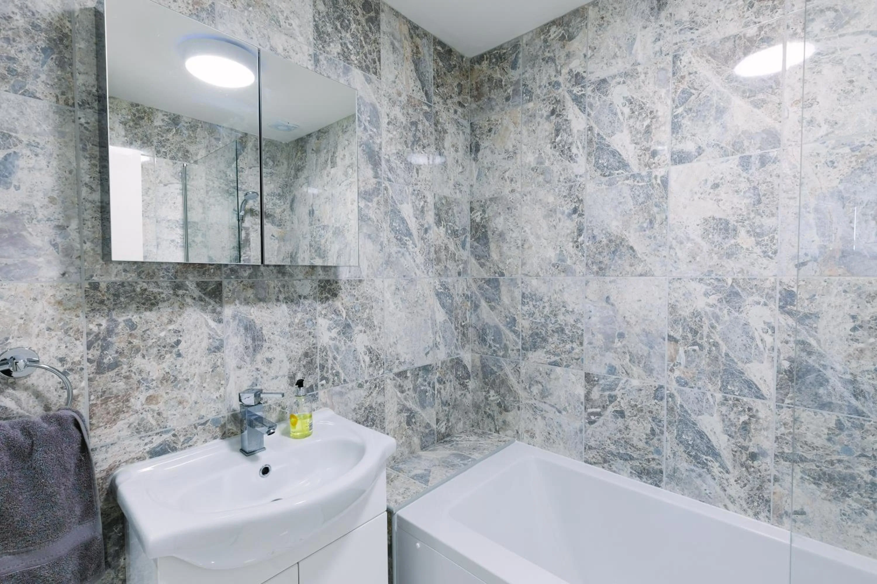 Shower in Sea View Sanctuary Apartment!