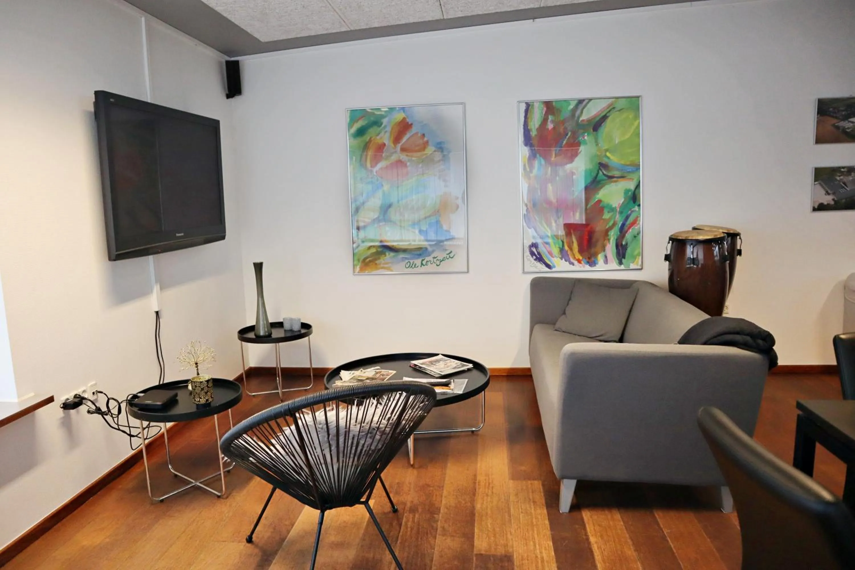 Communal lounge/ TV room in Plexus Hytterne