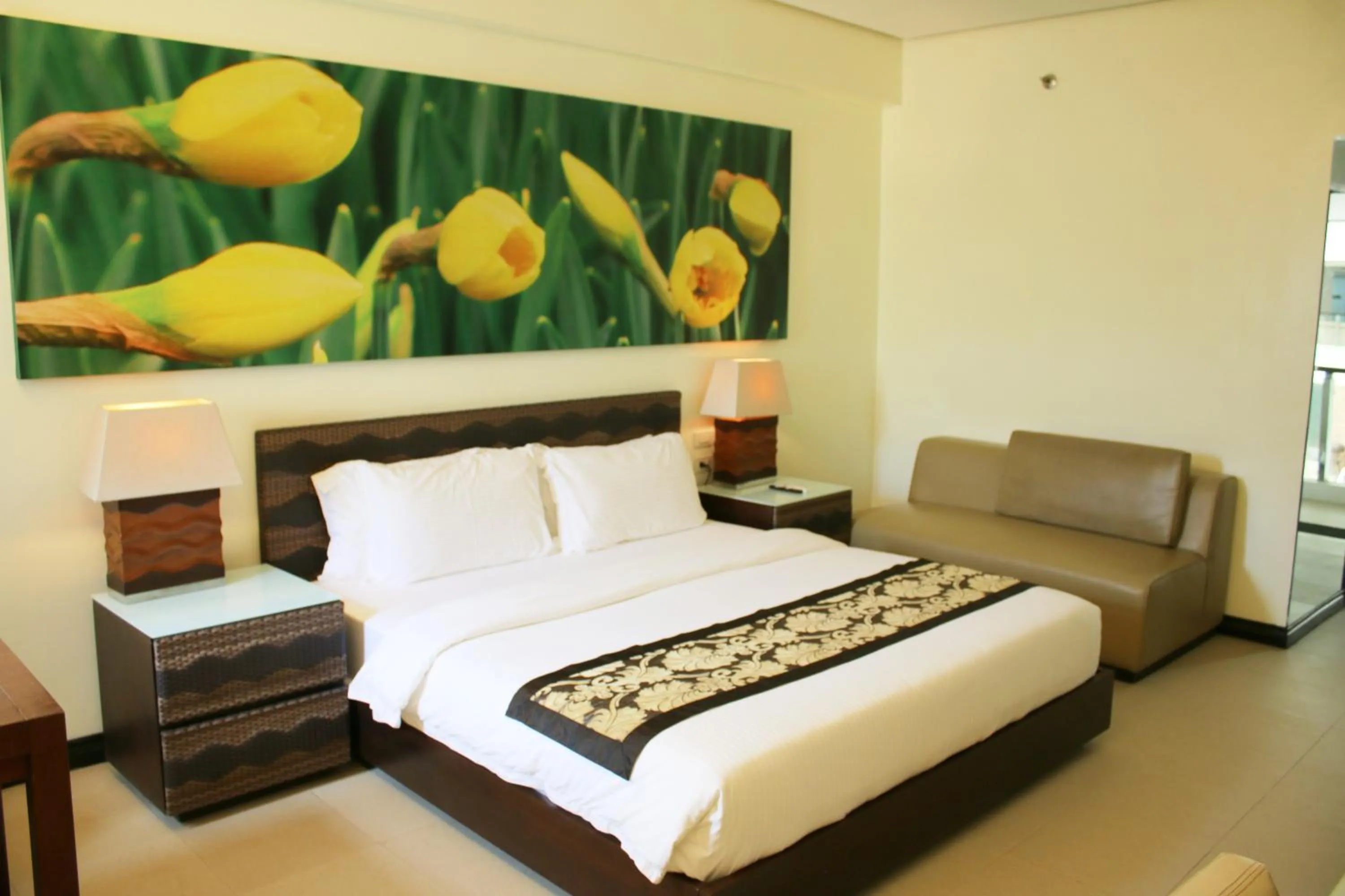 Bed in The Muse Beach Front Hotel Boracay