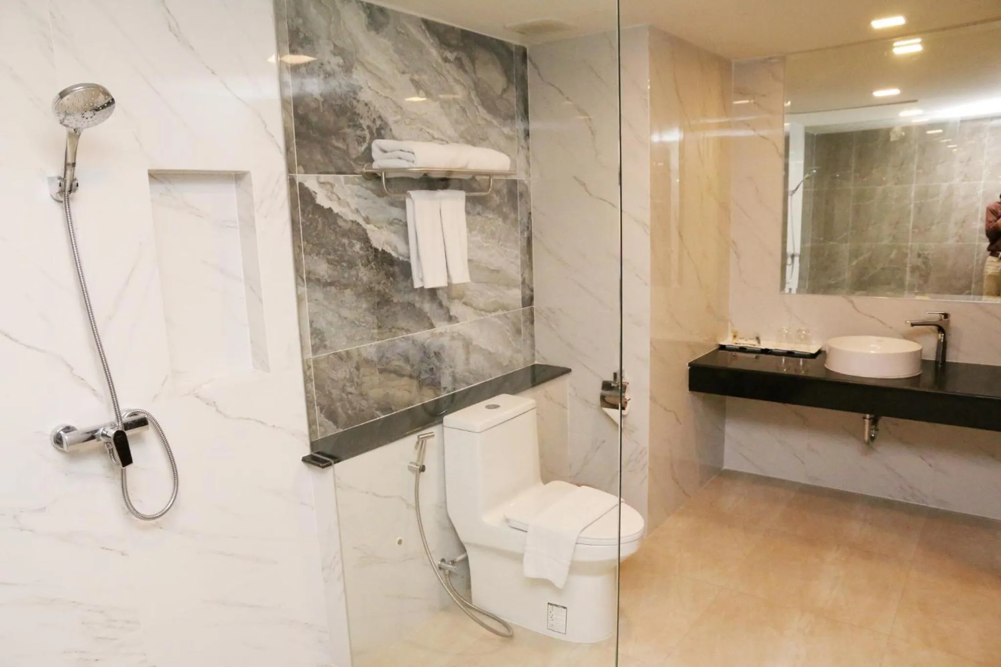 Shower in Crystal Palace Luxury Hotel Pattaya