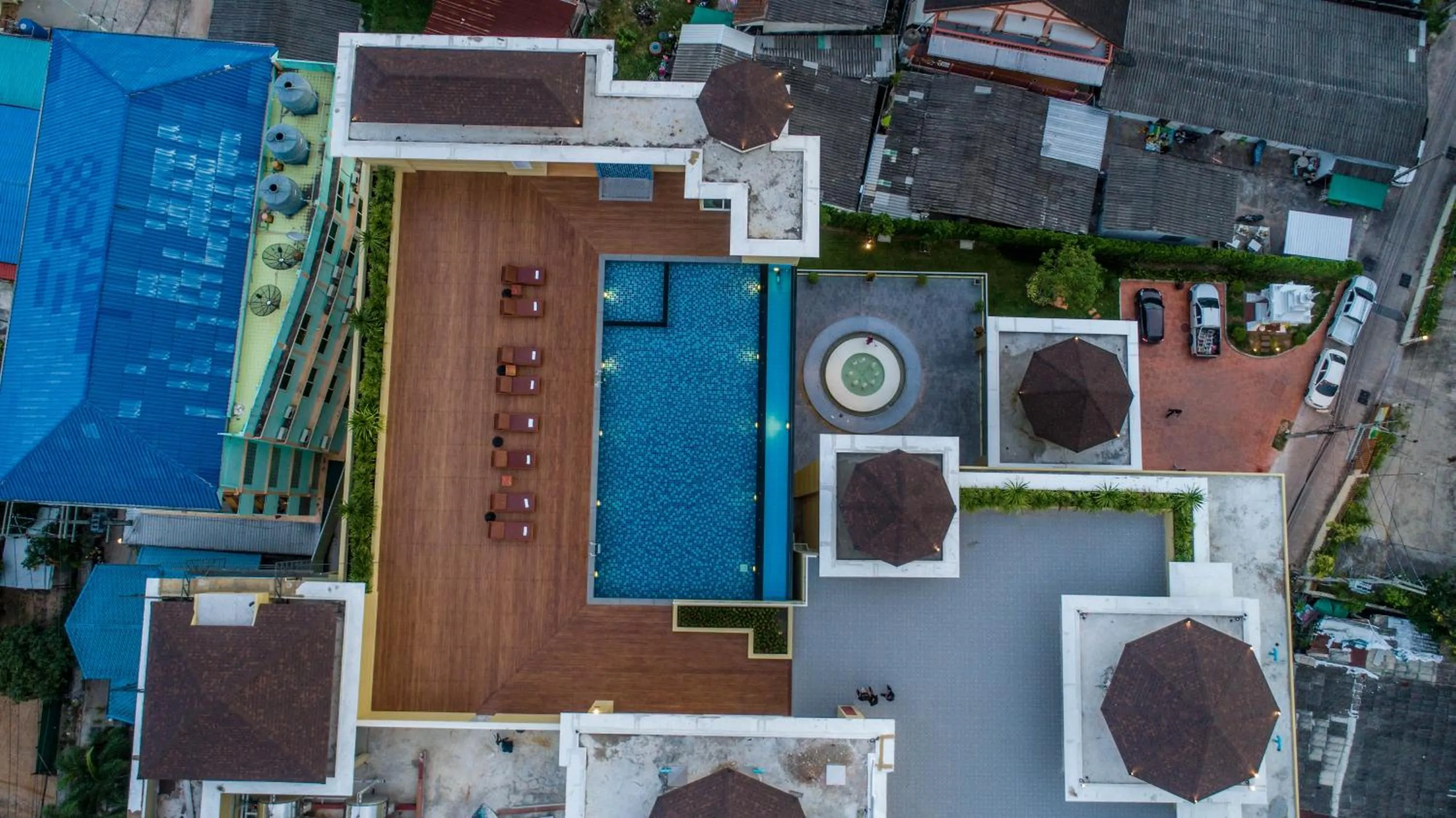 Pool view in Crystal Palace Luxury Hotel Pattaya