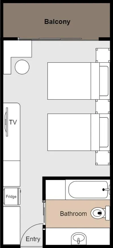 Floor plan in Crystal Palace Luxury Hotel Pattaya