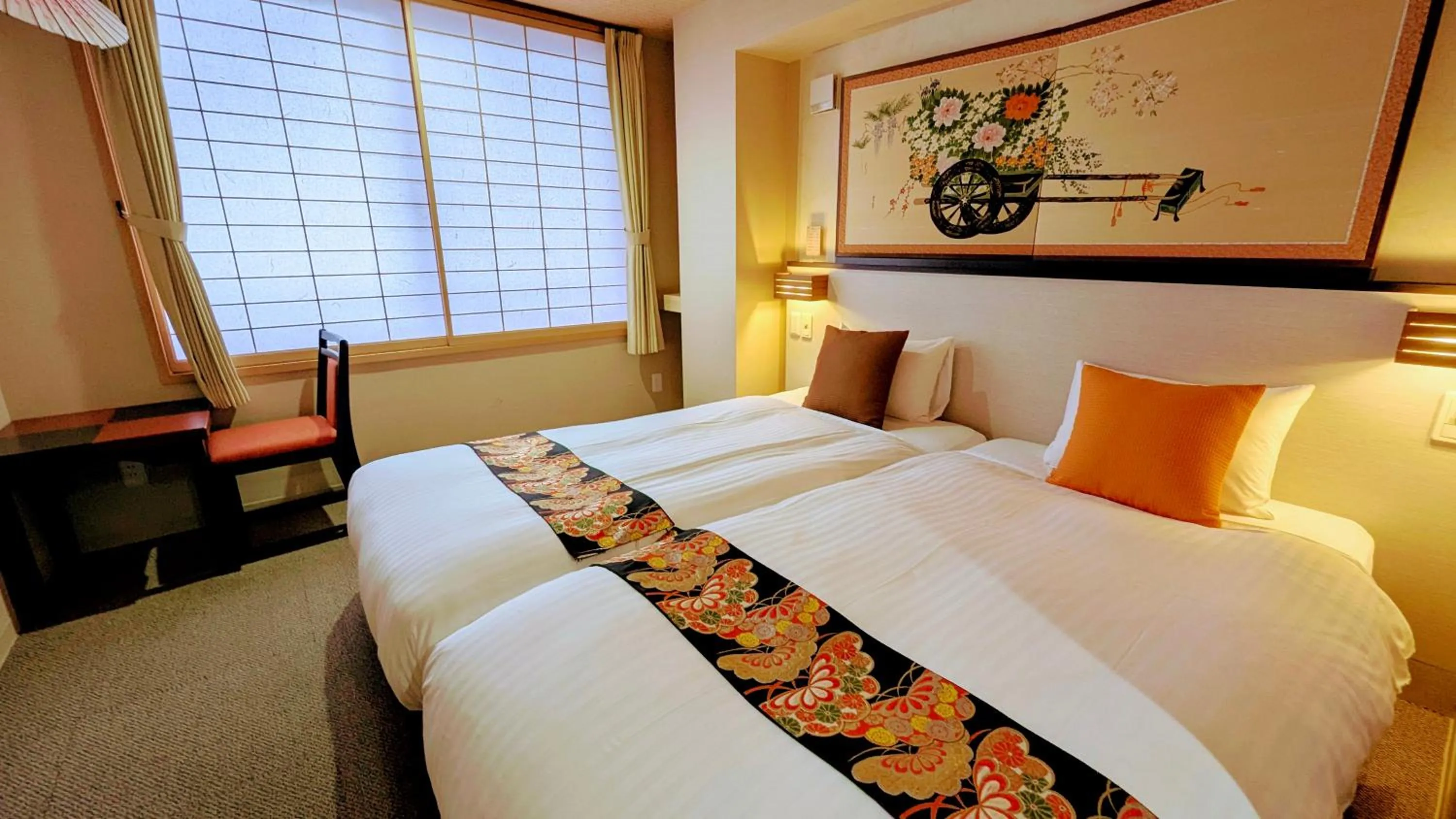 Bed in Kyoto Inn Gion