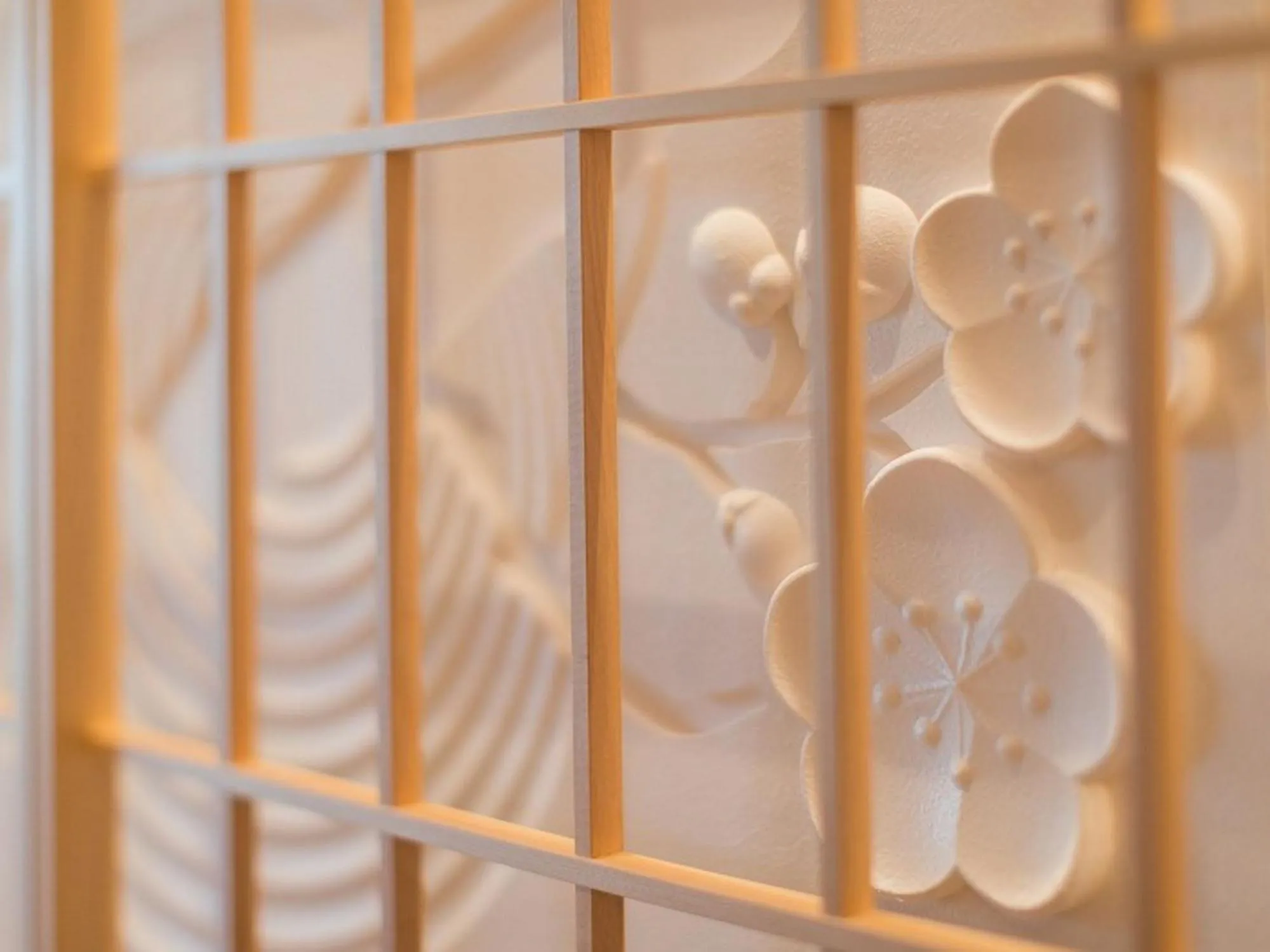 Decorative detail in Okuhita Onsen Umehibiki