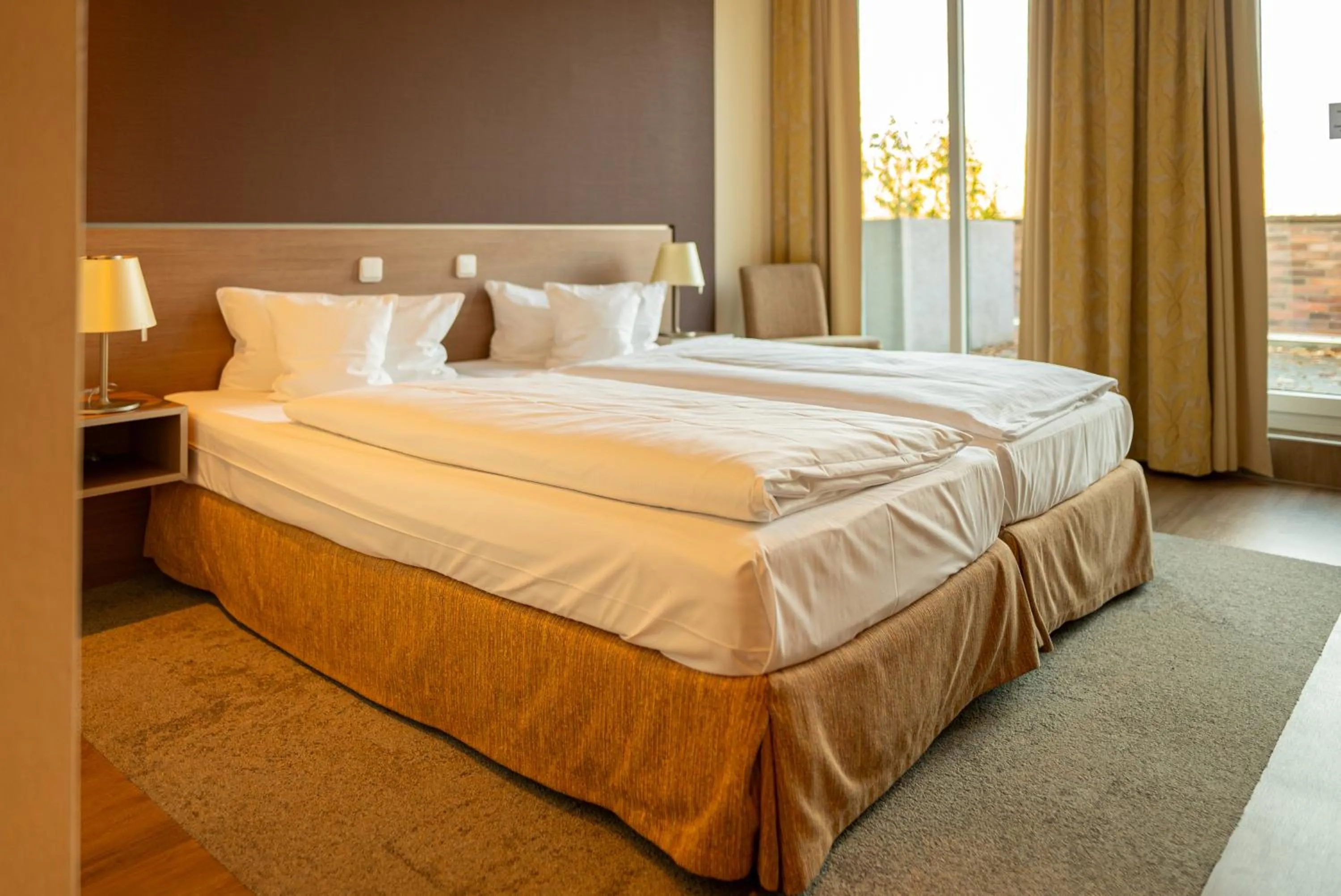 Bed in Hotel Seeblick