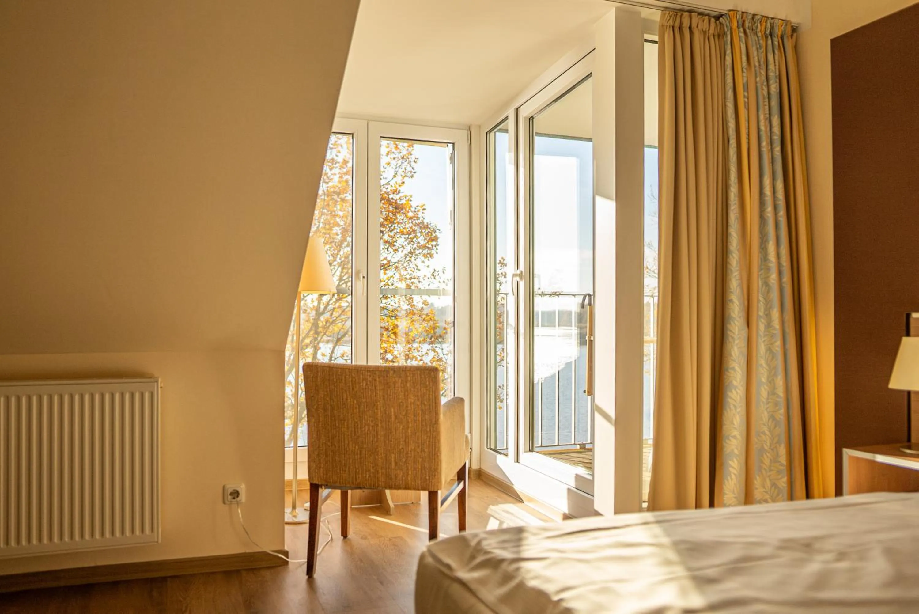 Bed in Hotel Seeblick