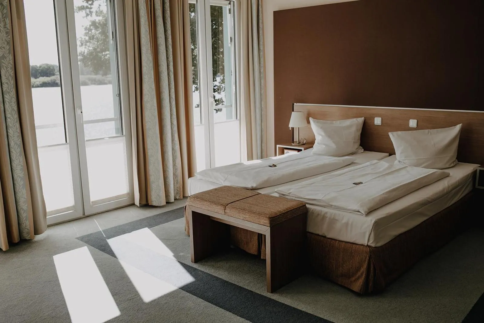 Bed in Hotel Seeblick