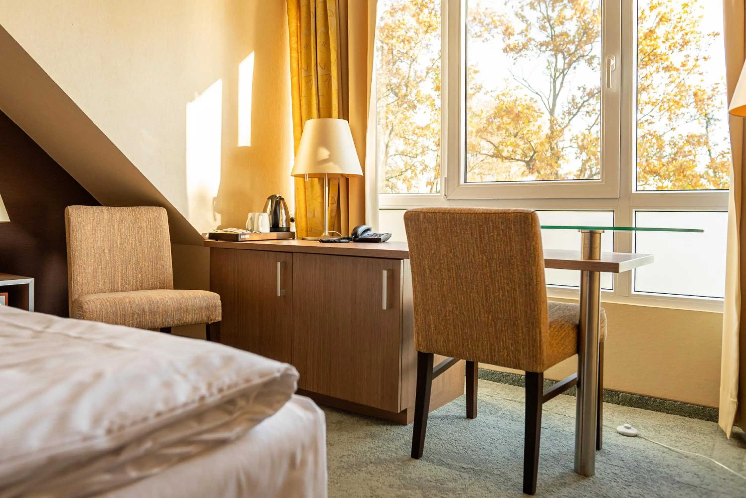 Bed in Hotel Seeblick