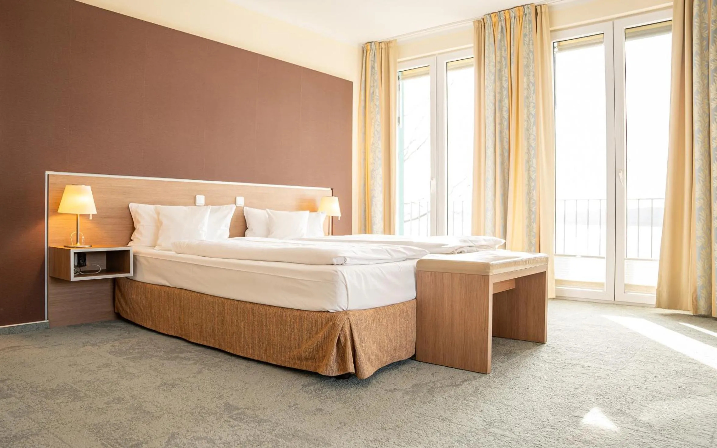 Bed in Hotel Seeblick