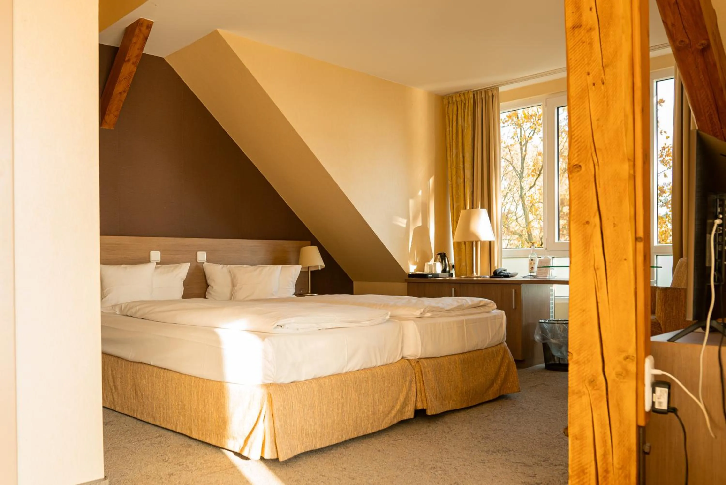 Bedroom, Bed in Hotel Seeblick