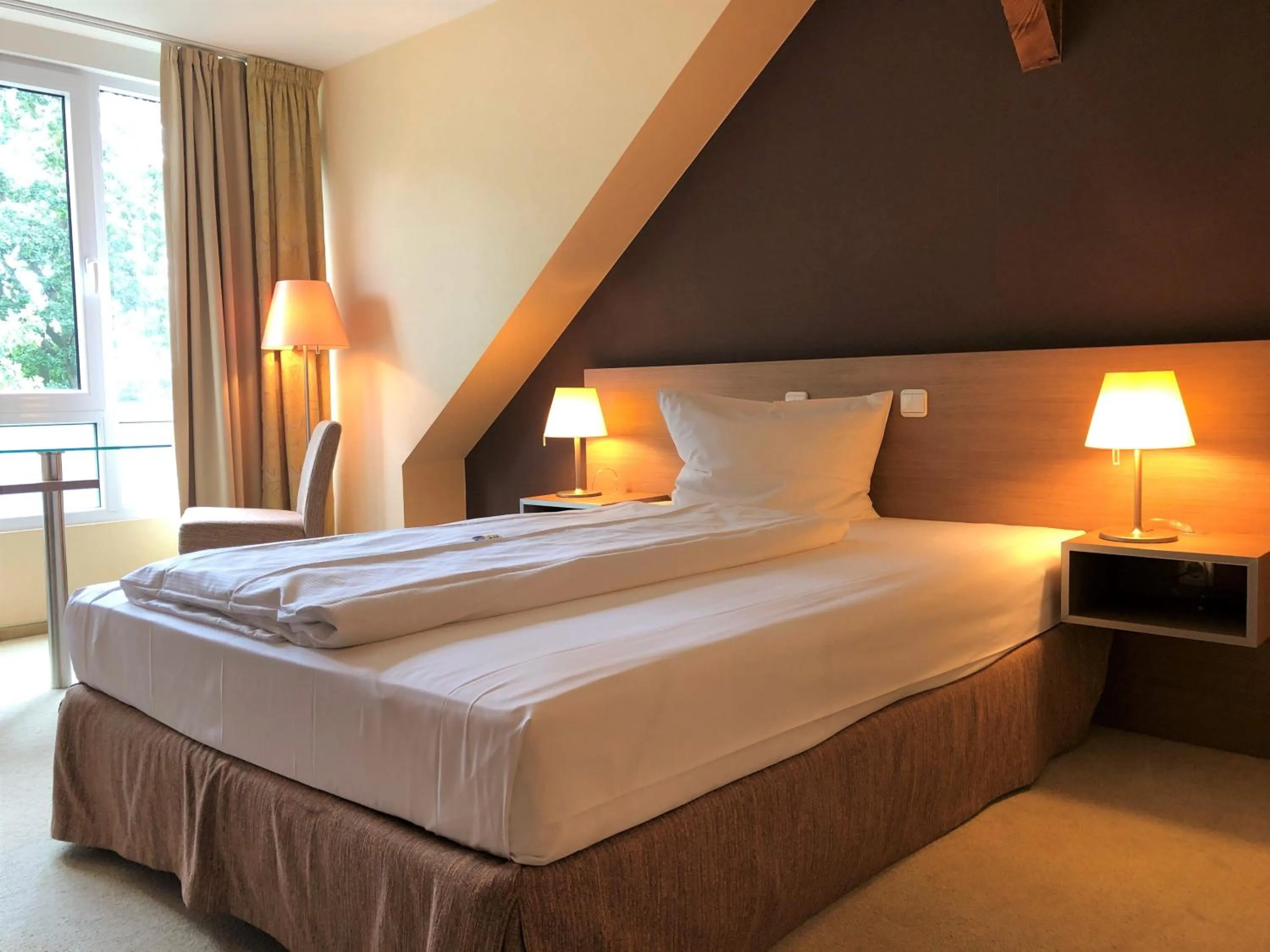 Bed in Hotel Seeblick