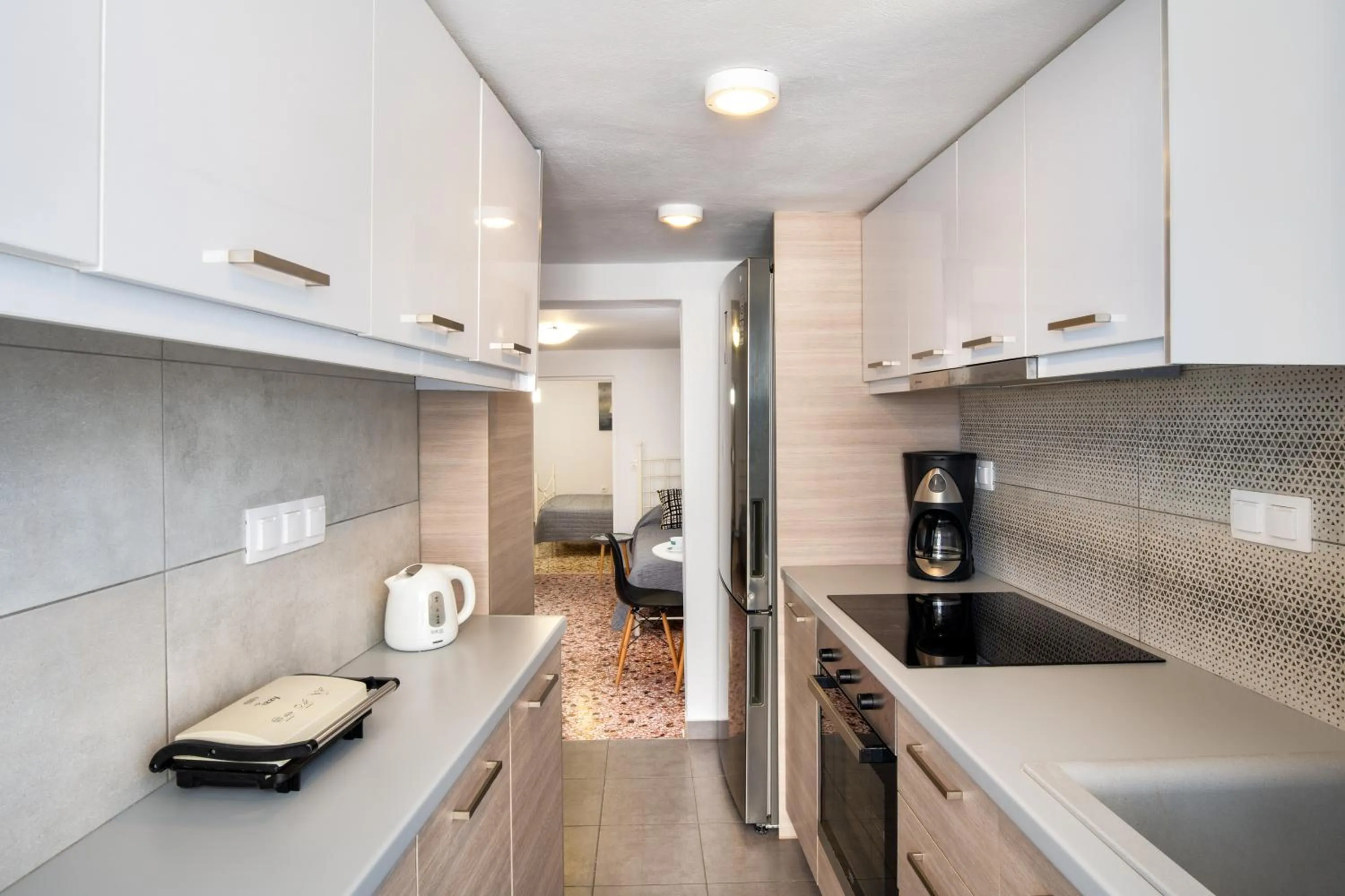 Kitchen or kitchenette in Afrodete Hotel