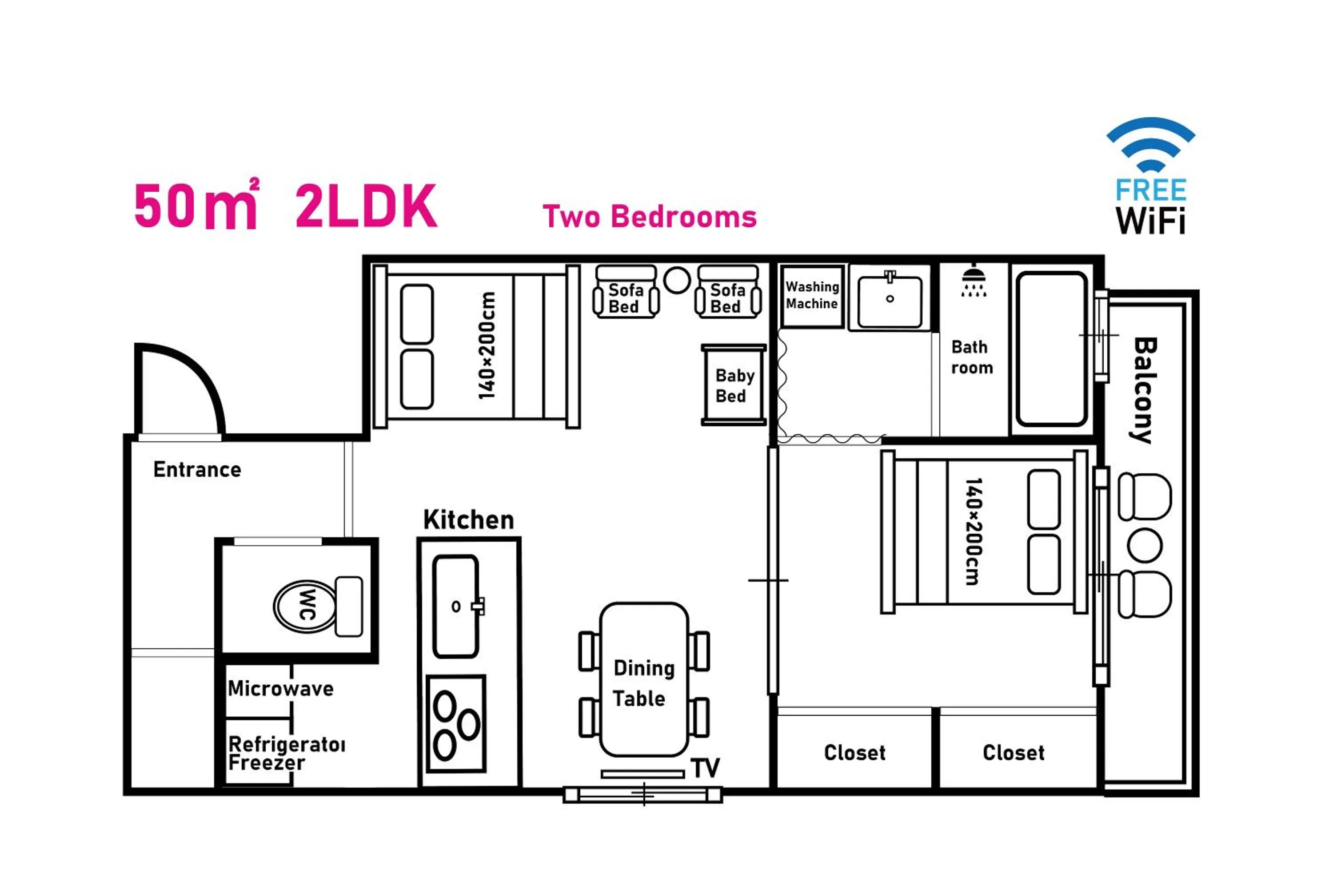 Floor plan in City Hotel Shinsaibashi Lofts