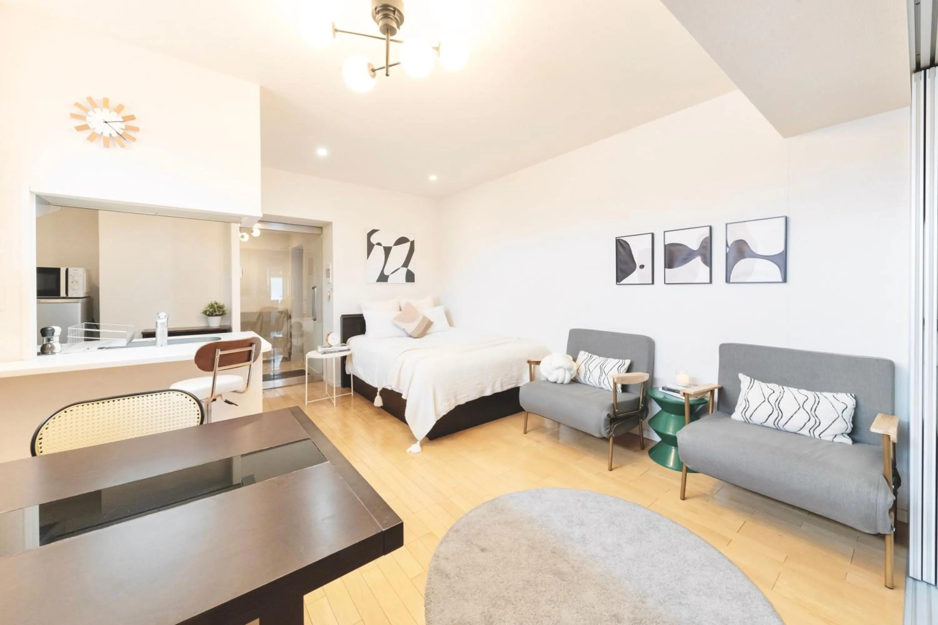 Living room, Bed in City Hotel Shinsaibashi Lofts