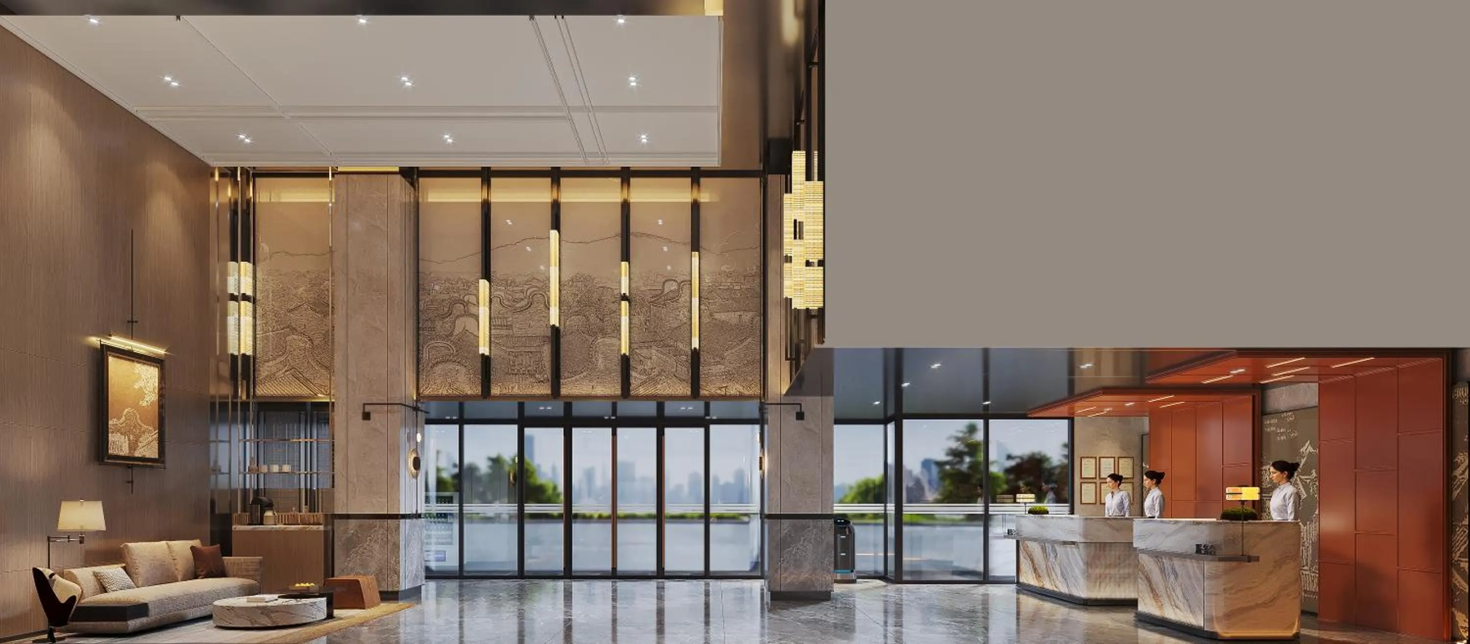 Lobby or reception in Five Rams City Hotel