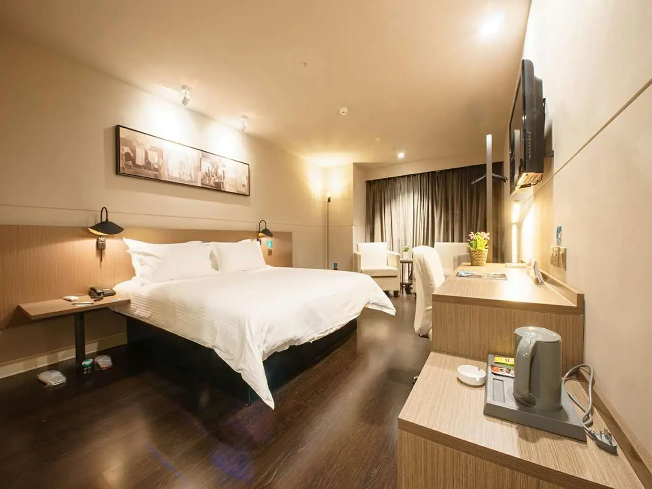 Bed in Jinjiang Inn Pinshang Xi'an South 2nd Ring Hi-Tech Development Zone
