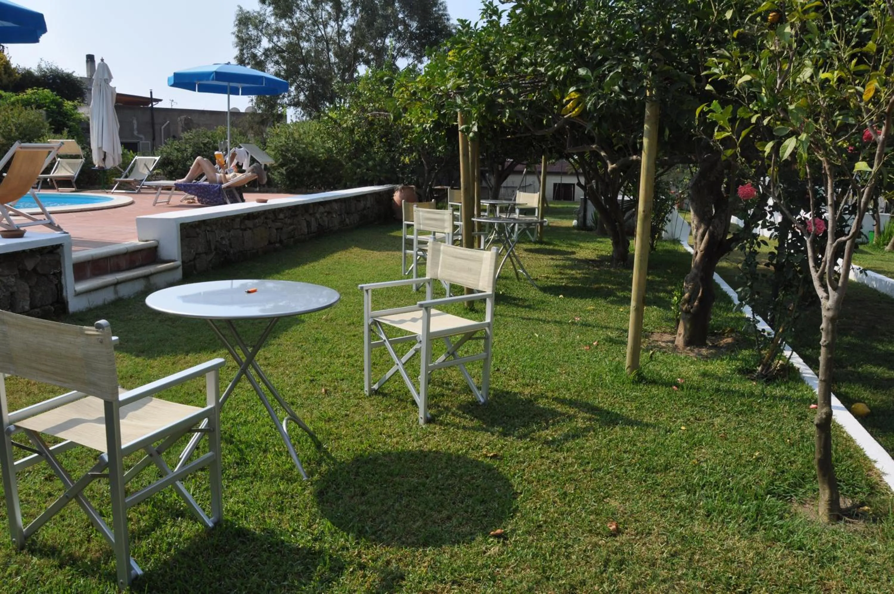 Pool view in Hotel Savoia