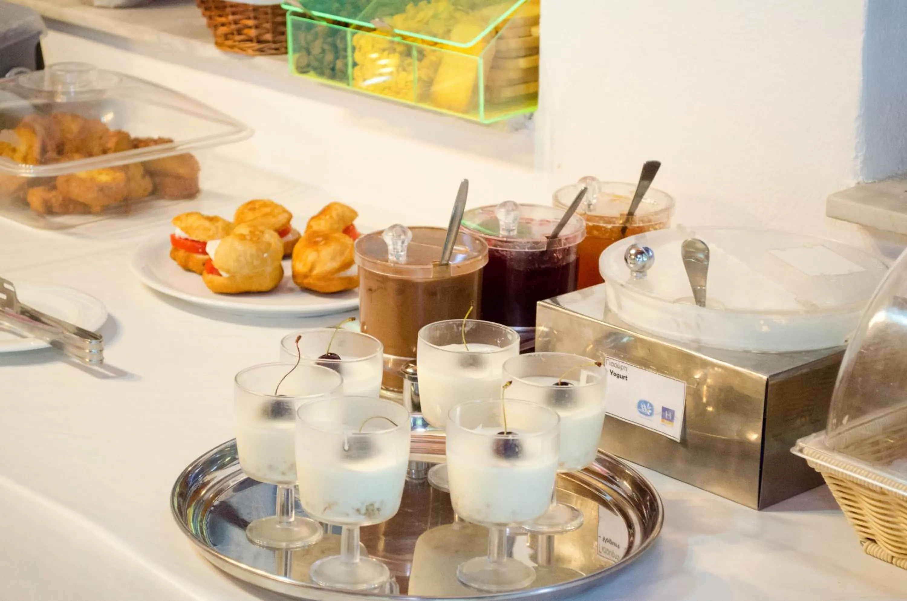 Buffet breakfast in Hovolo Hotel Apartments