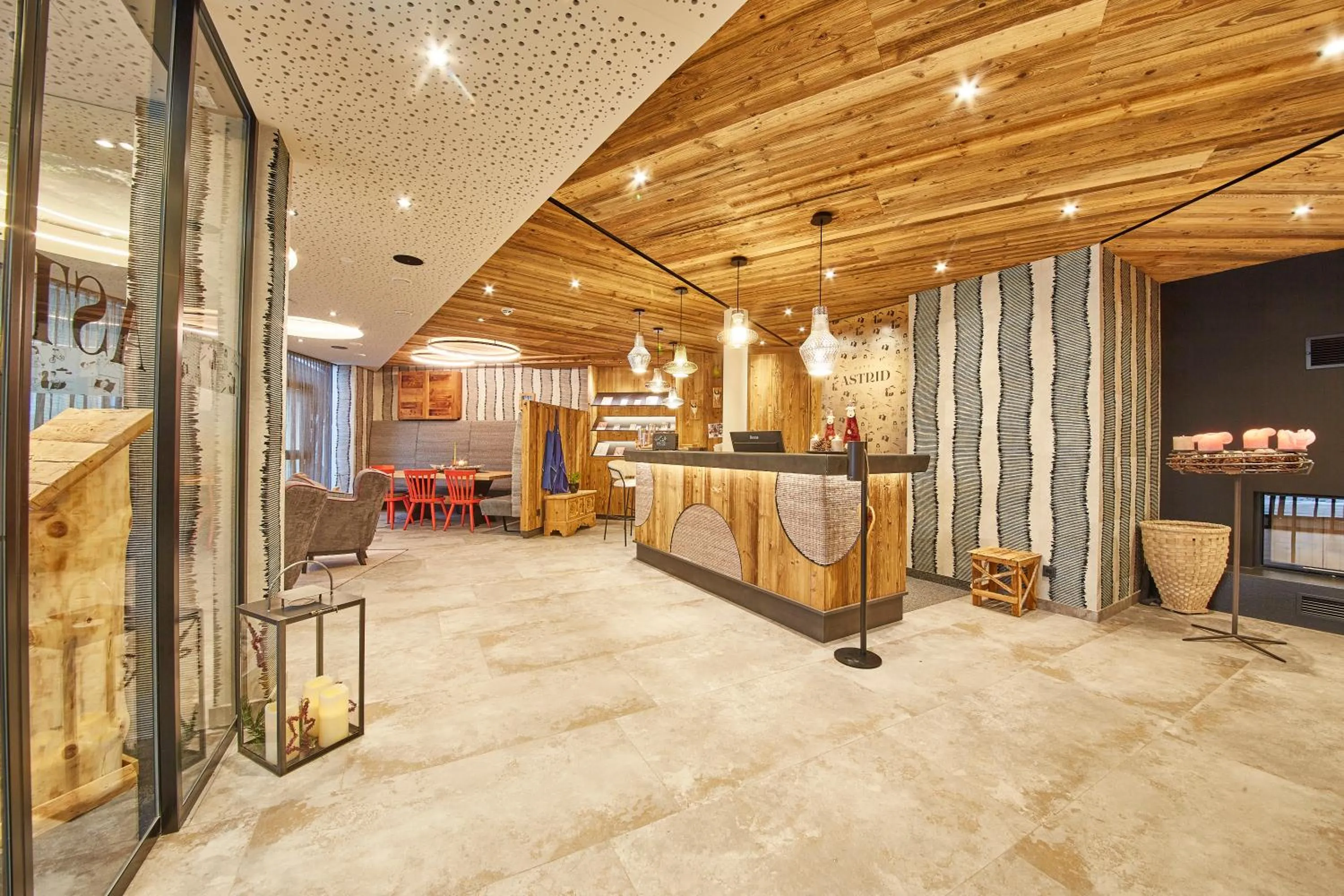Lobby or reception in Hotel Astrid - Ski In - Ski Out