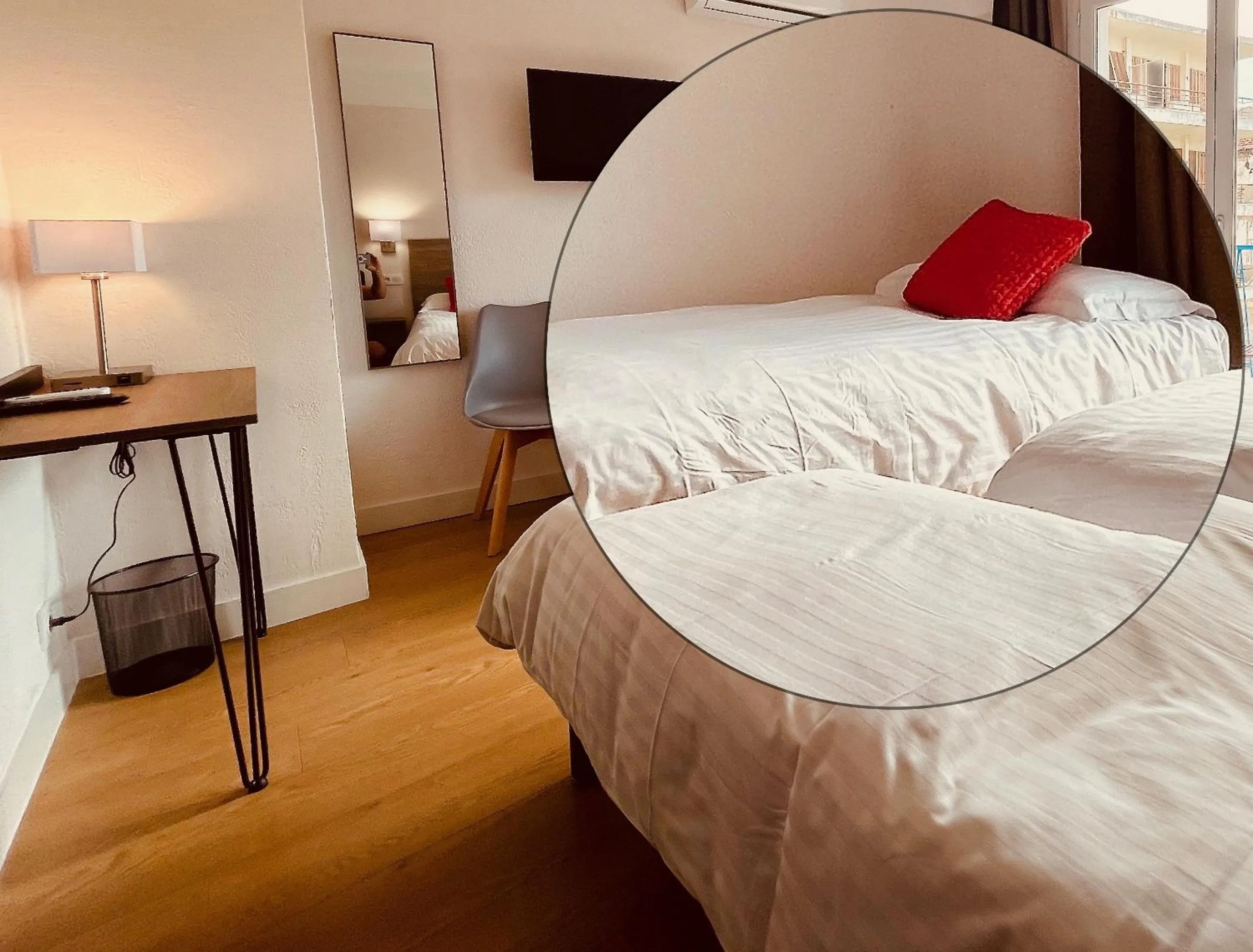 Bed in Hotel Courbet